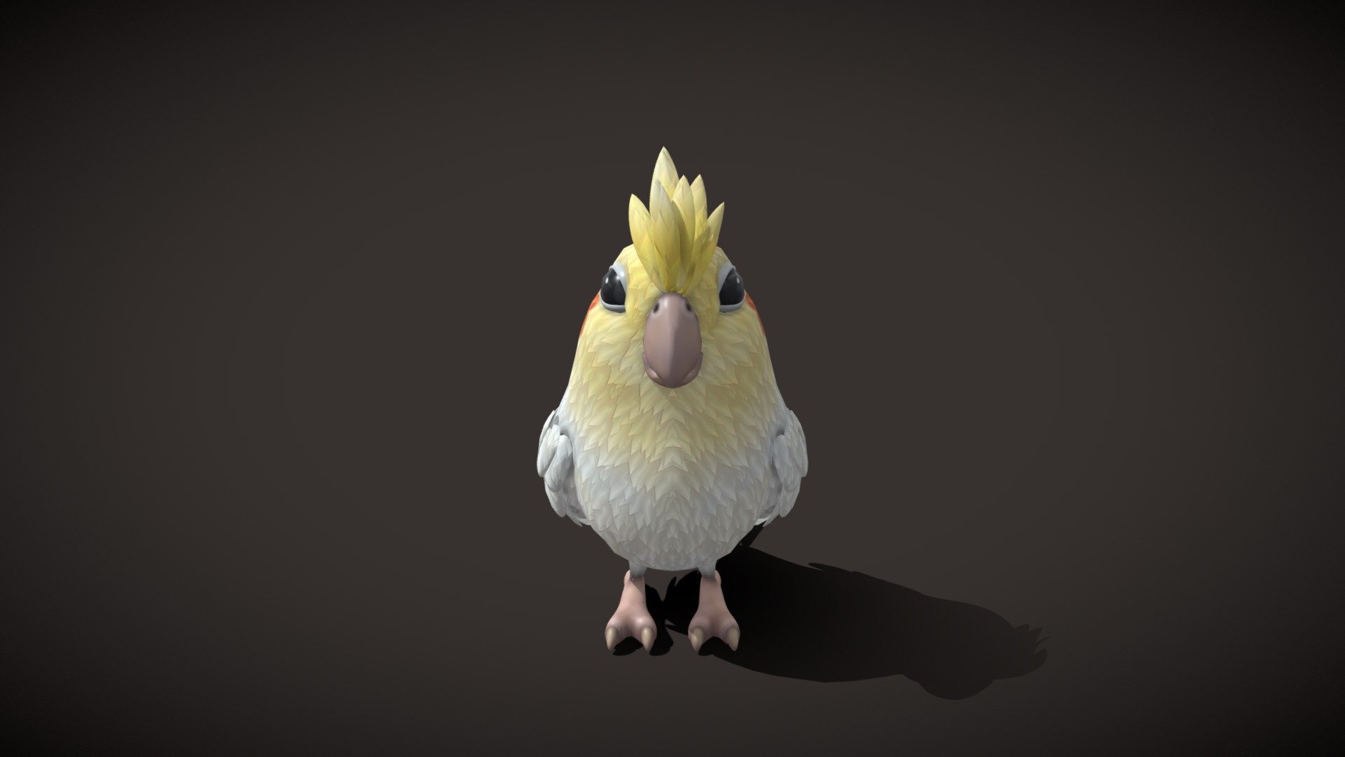 Cartoon Parrot Bird 3D Model 3d model