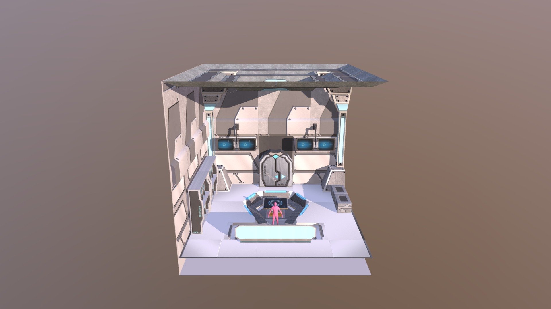 Scifi Modular Level 3d model