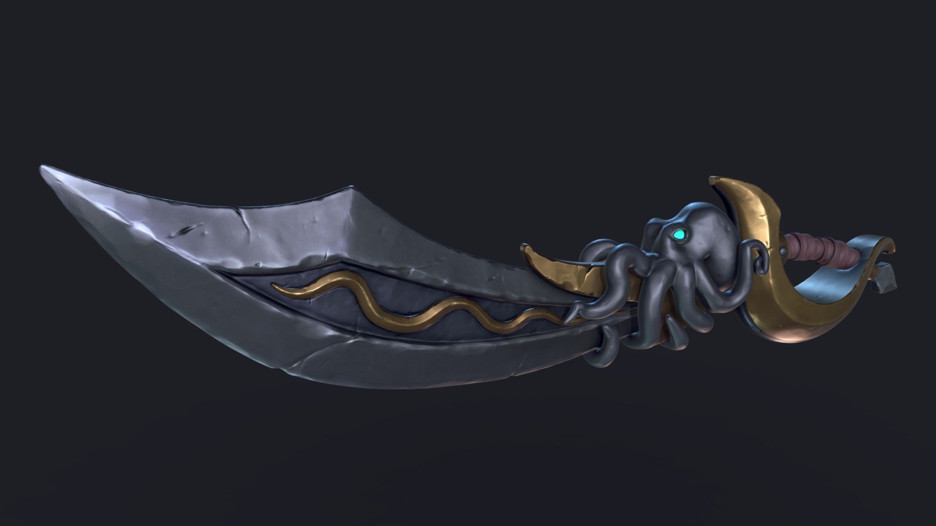 Stylized Pirate Sword 3d model