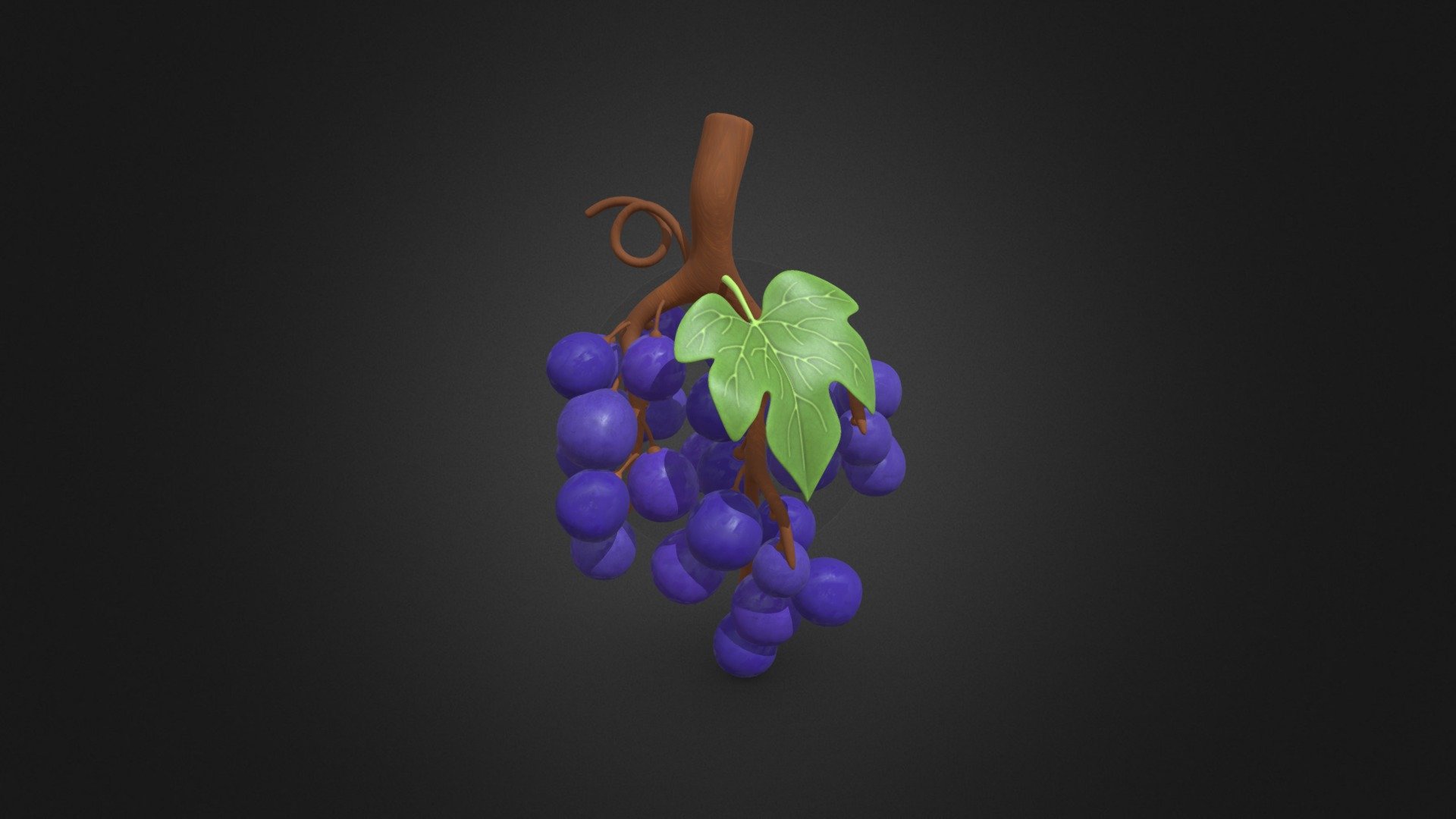 Stylized Grapes 3d model