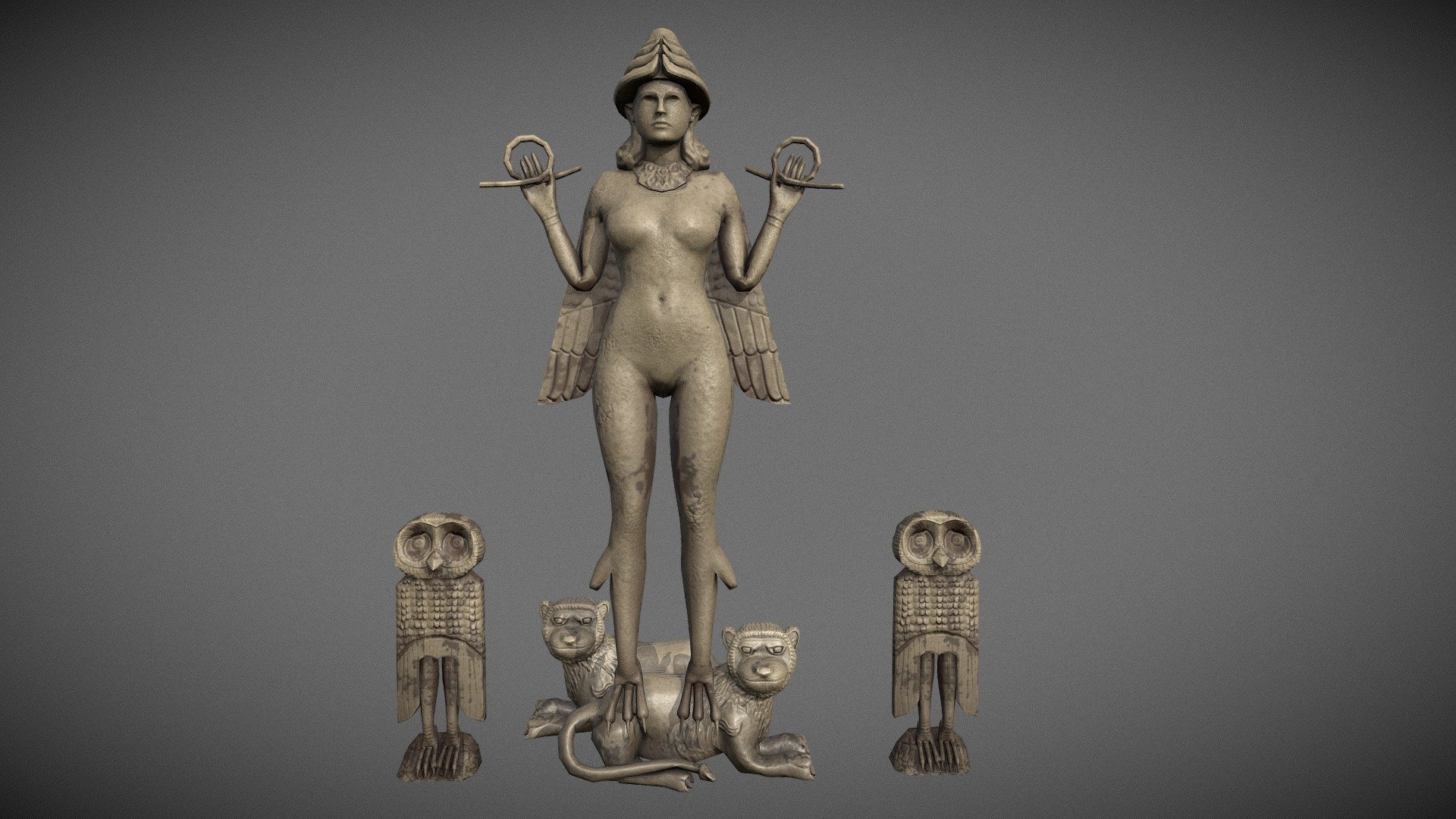 Ishtar Mesopotamian goddess (Ereshkigal) 3d model