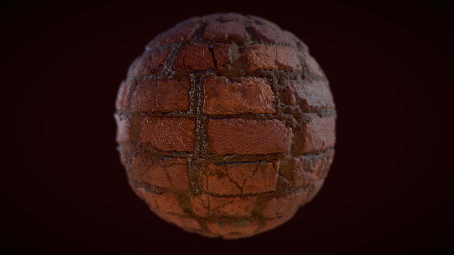 Brick wall material 3d model