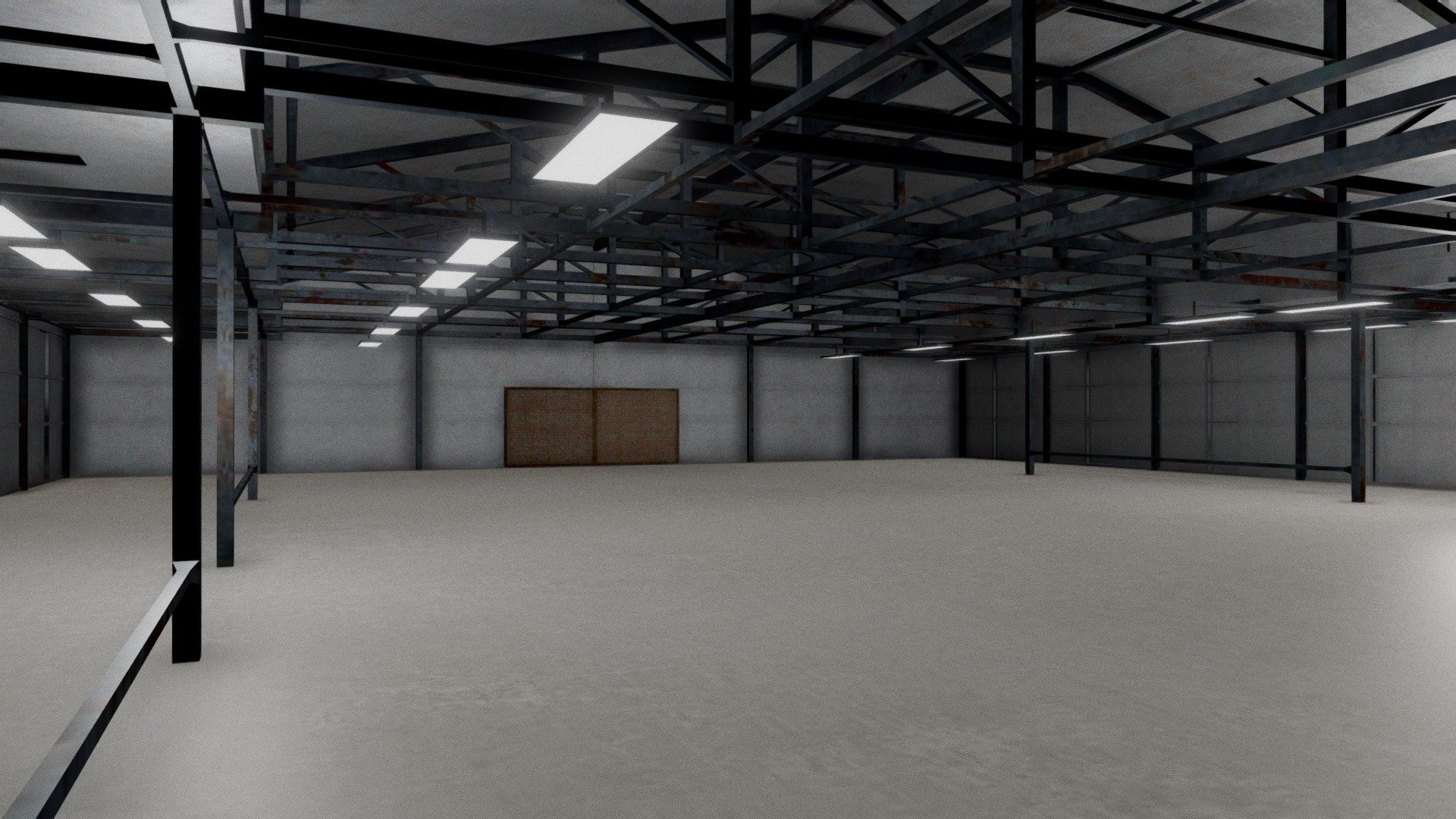 Abandoned Warehouse Building 3d model