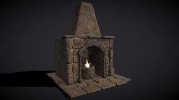 Medieval Mud And Stone Fireplace