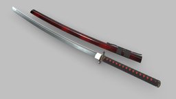 Katana Low Poly Realistic PBR