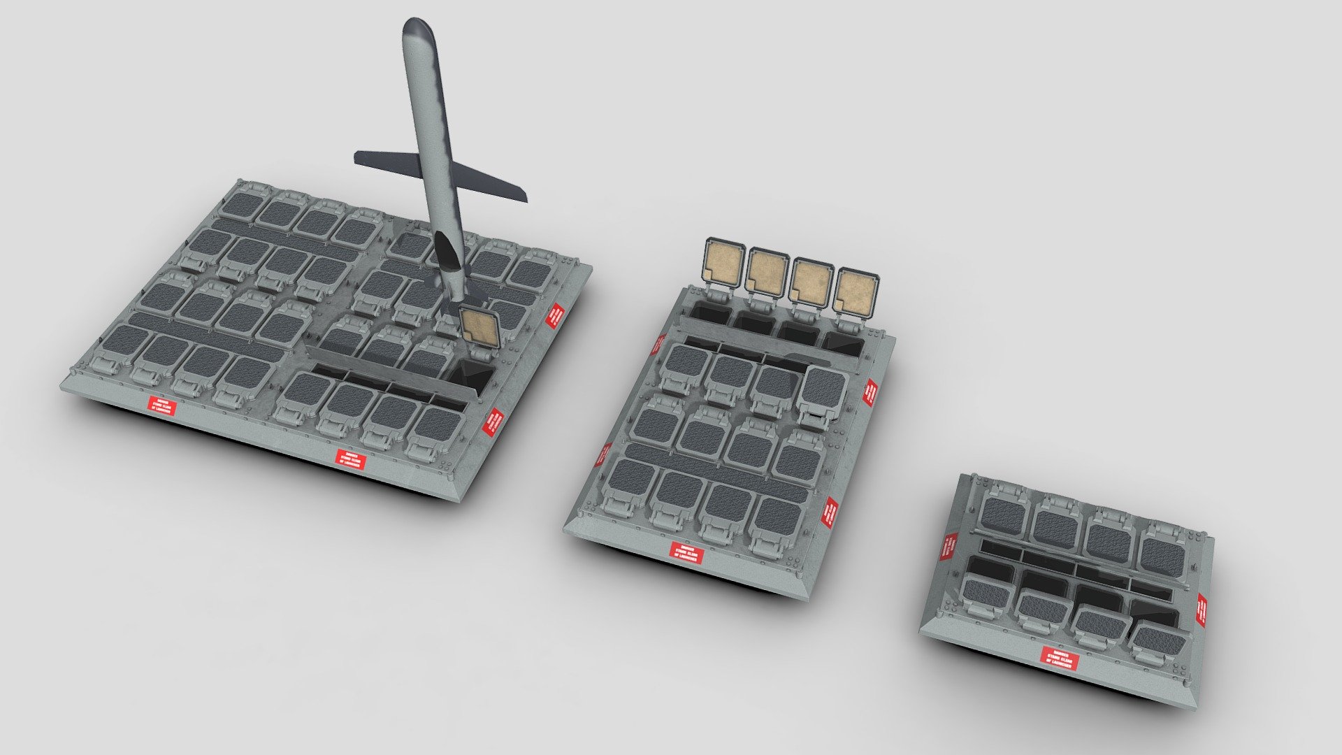 Mark 41 VLS BGM 109 Tomahawk 3d model