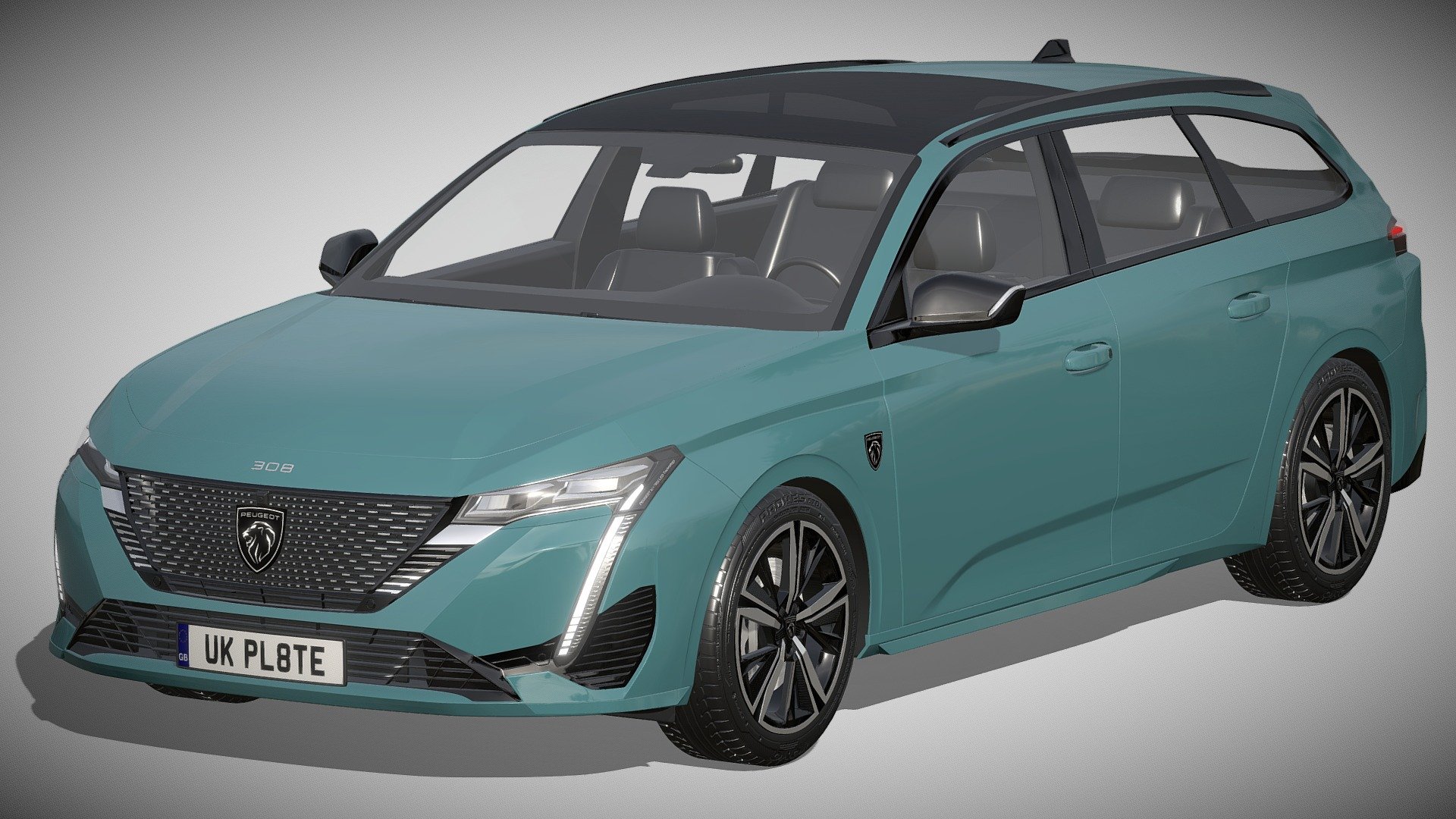 Peugeot 308 SW hybrid 2022 3d model