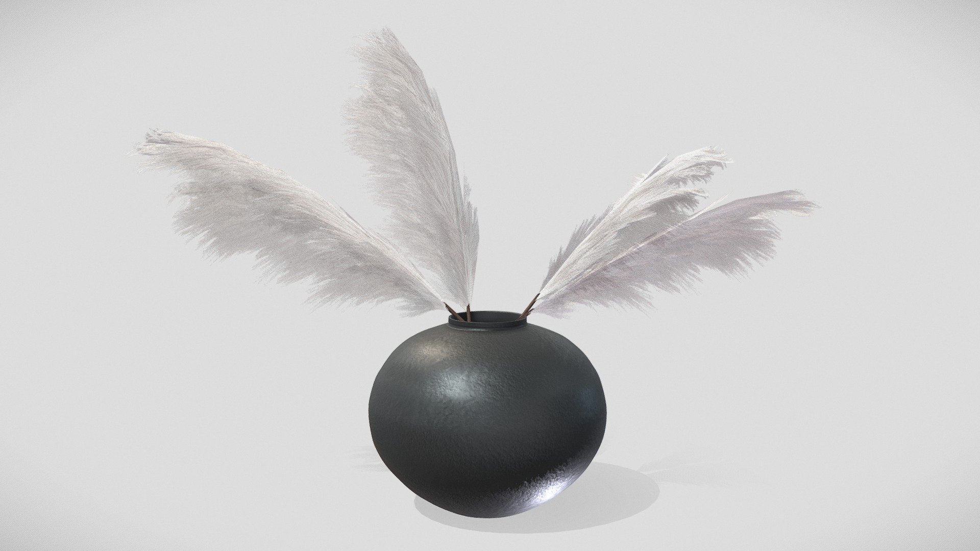 Feathers in Pot 3d model