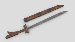 Kampilan Sword Low Poly Realistic PBR