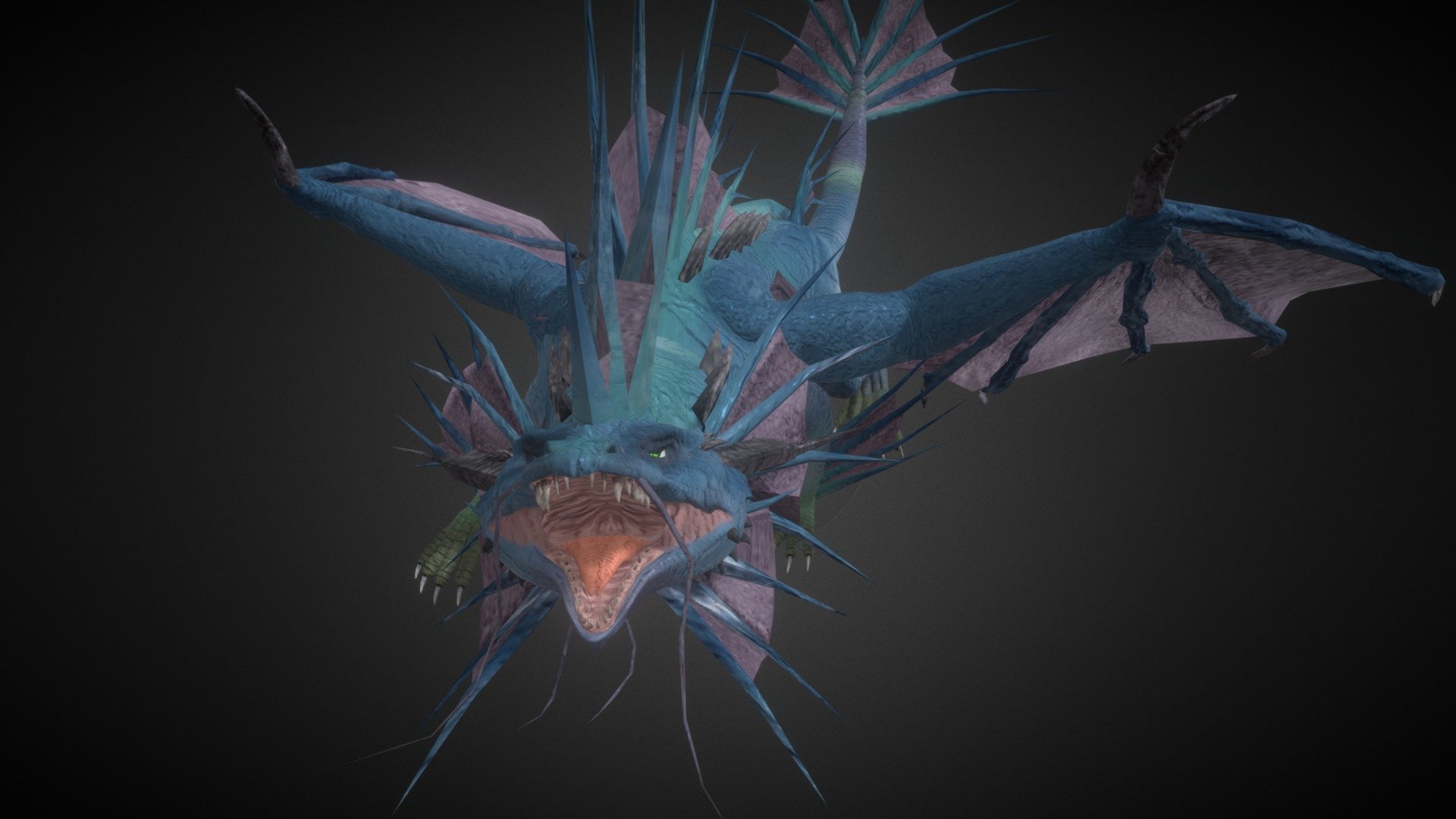 Dragón Definitivo de Agua 3d model