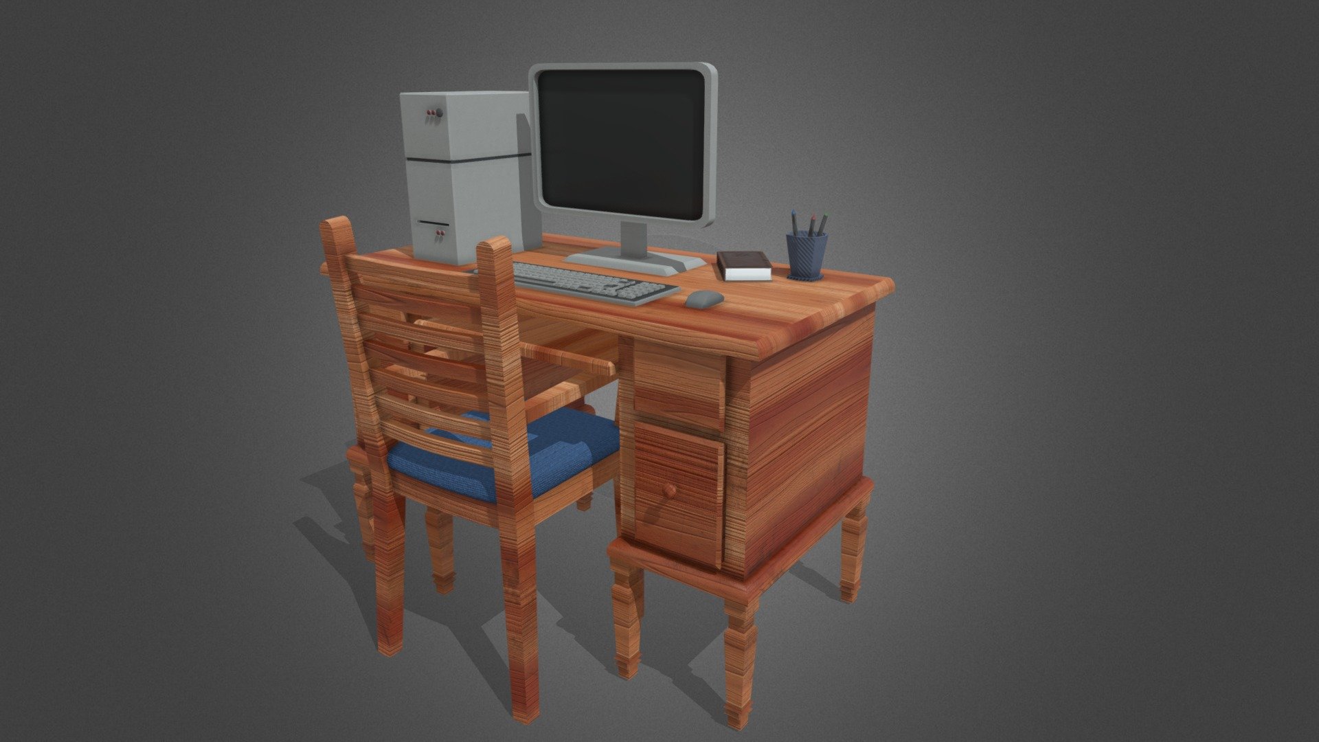 Desktop_computer_simple 3d model