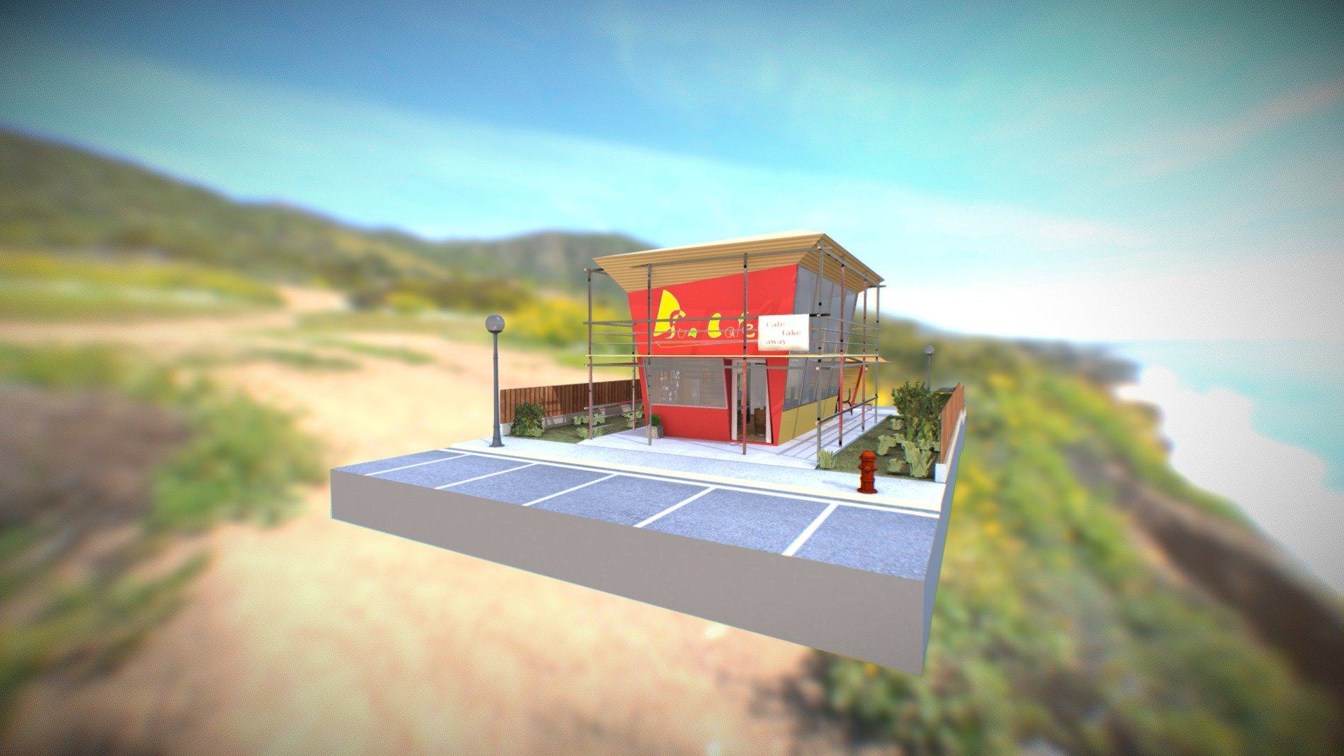 Sun Cafe 3d model