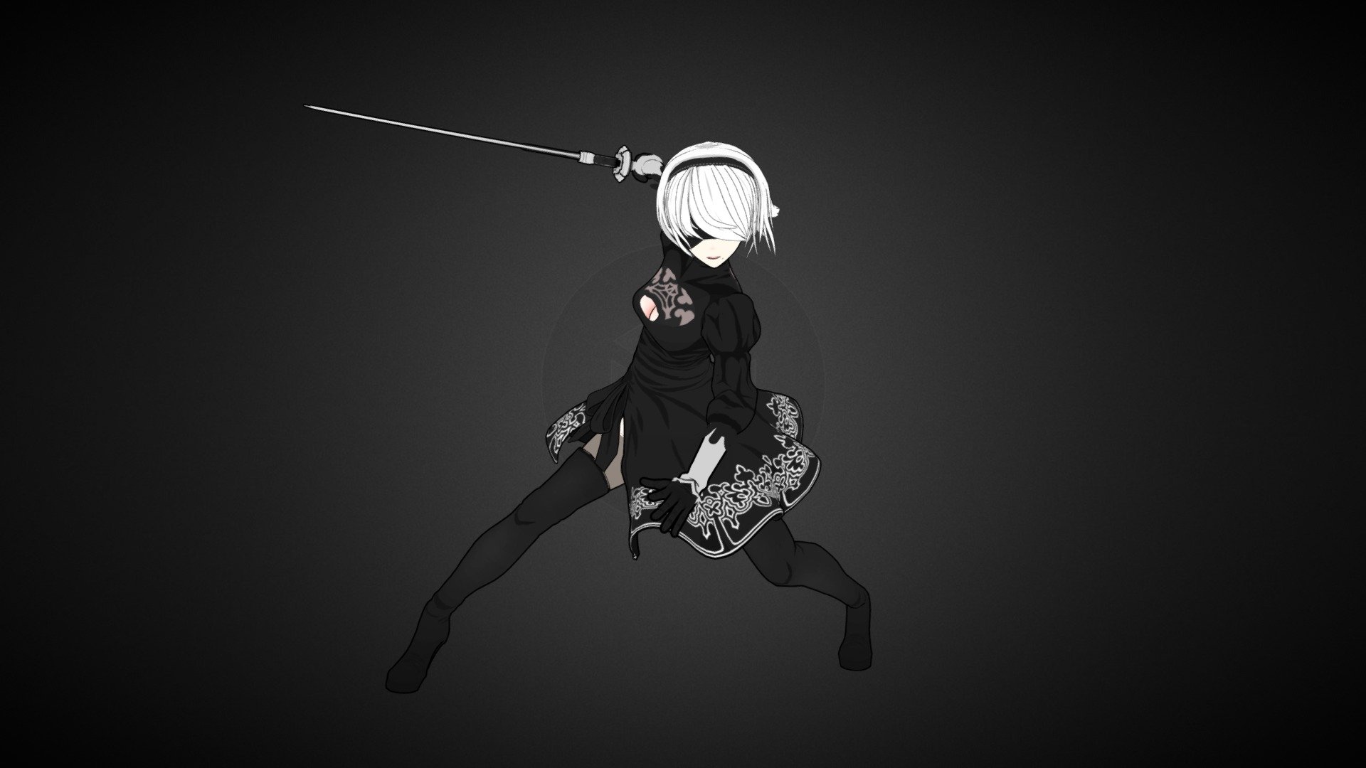 Yorha 2B 3d model