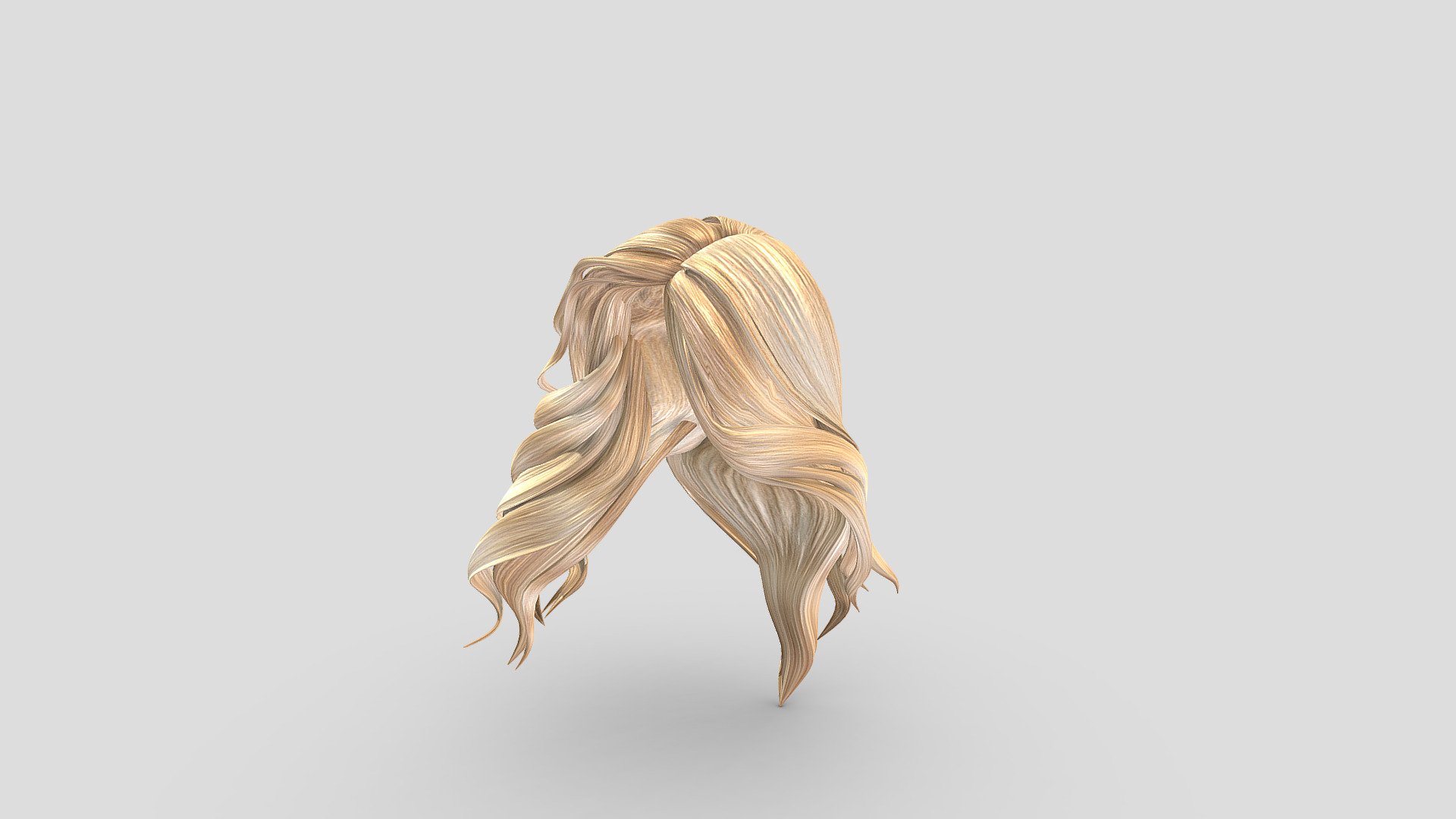 Ines Volume Long Female Hair 3d model