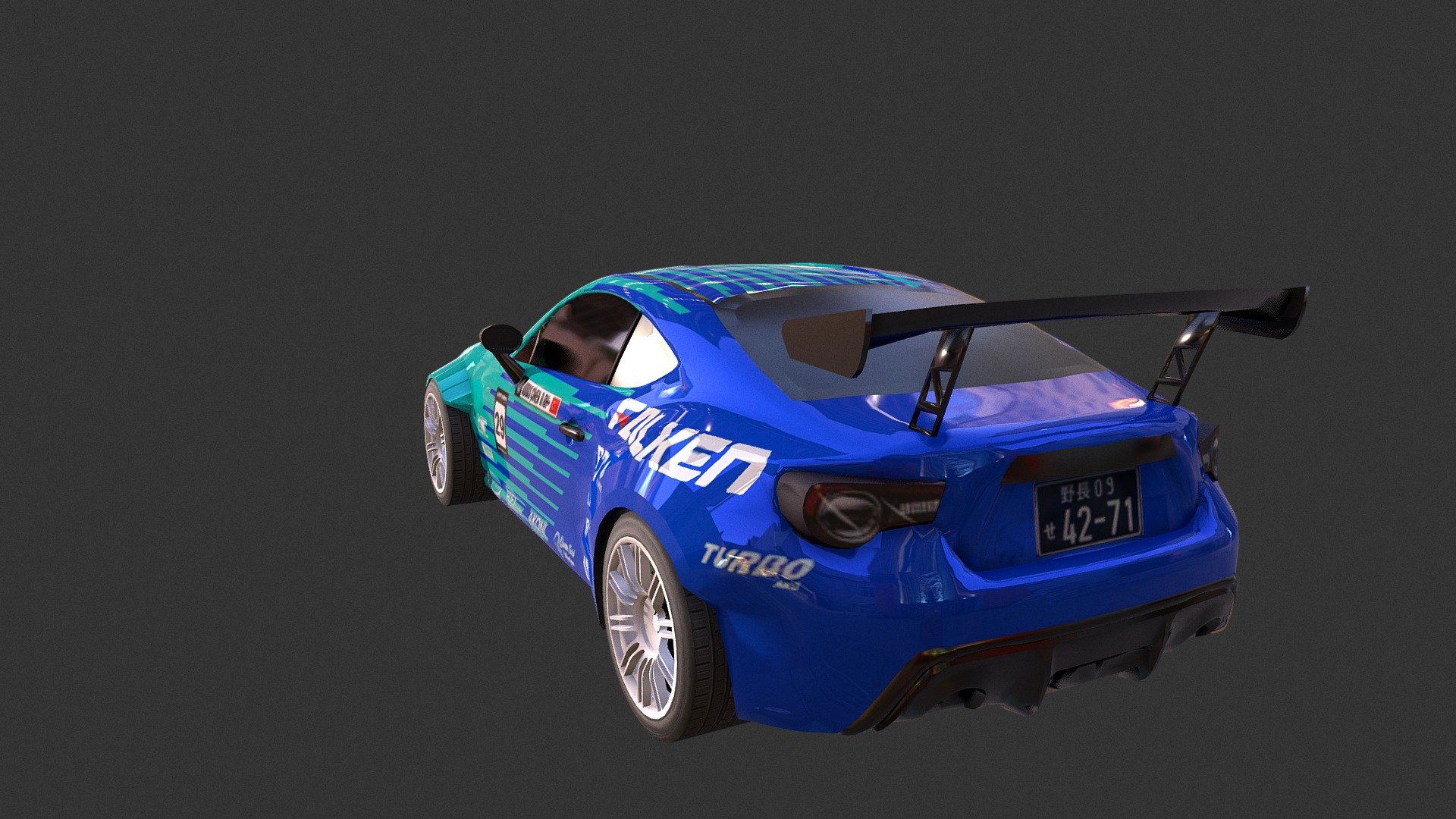 Driftherapys BRZ race car with Falken livery. 3d model