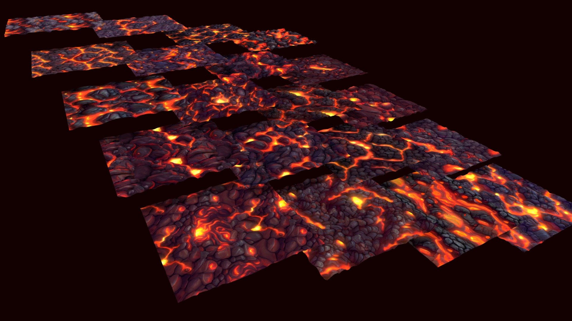 Lava and Rocks: 20 TEXTURES 3d model