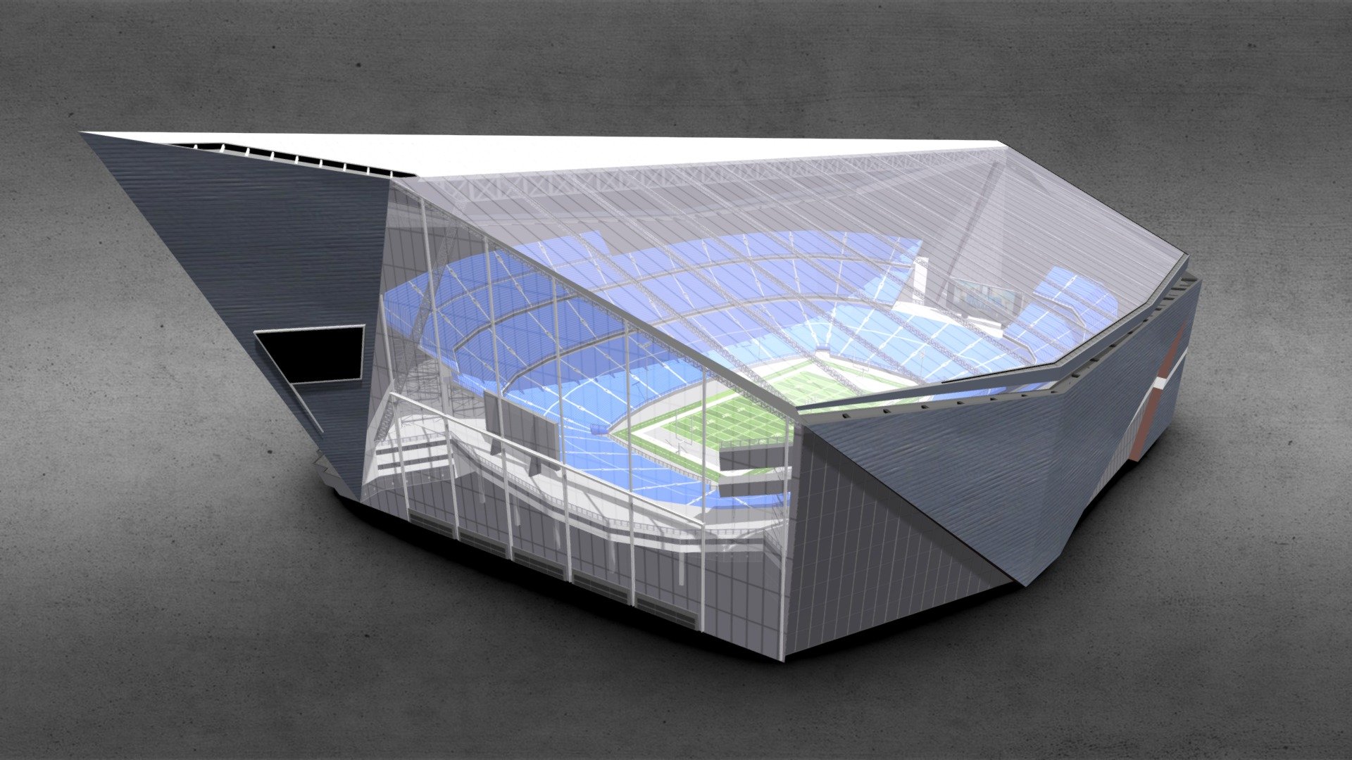 Campus Indoor Stadium (US Bank Stadium) 3d model