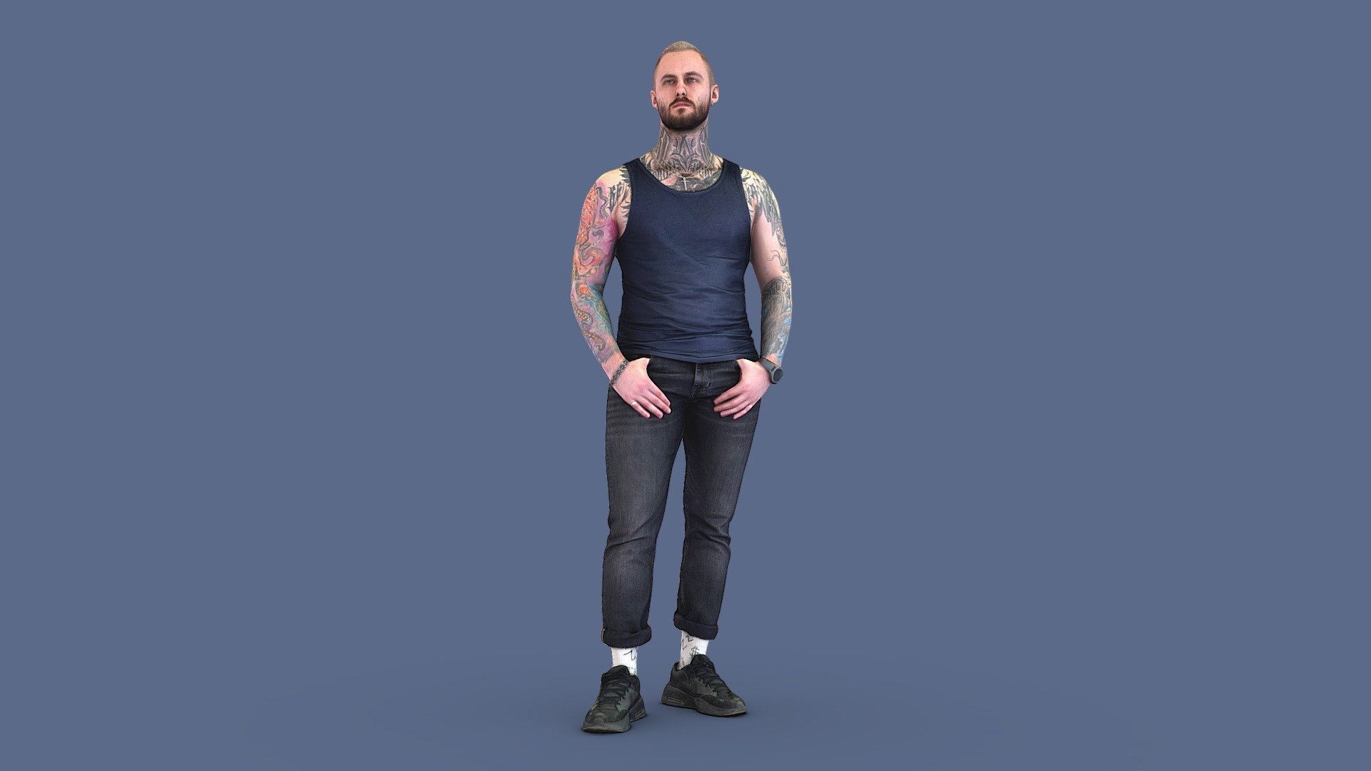 Tattooed Guy 3d model