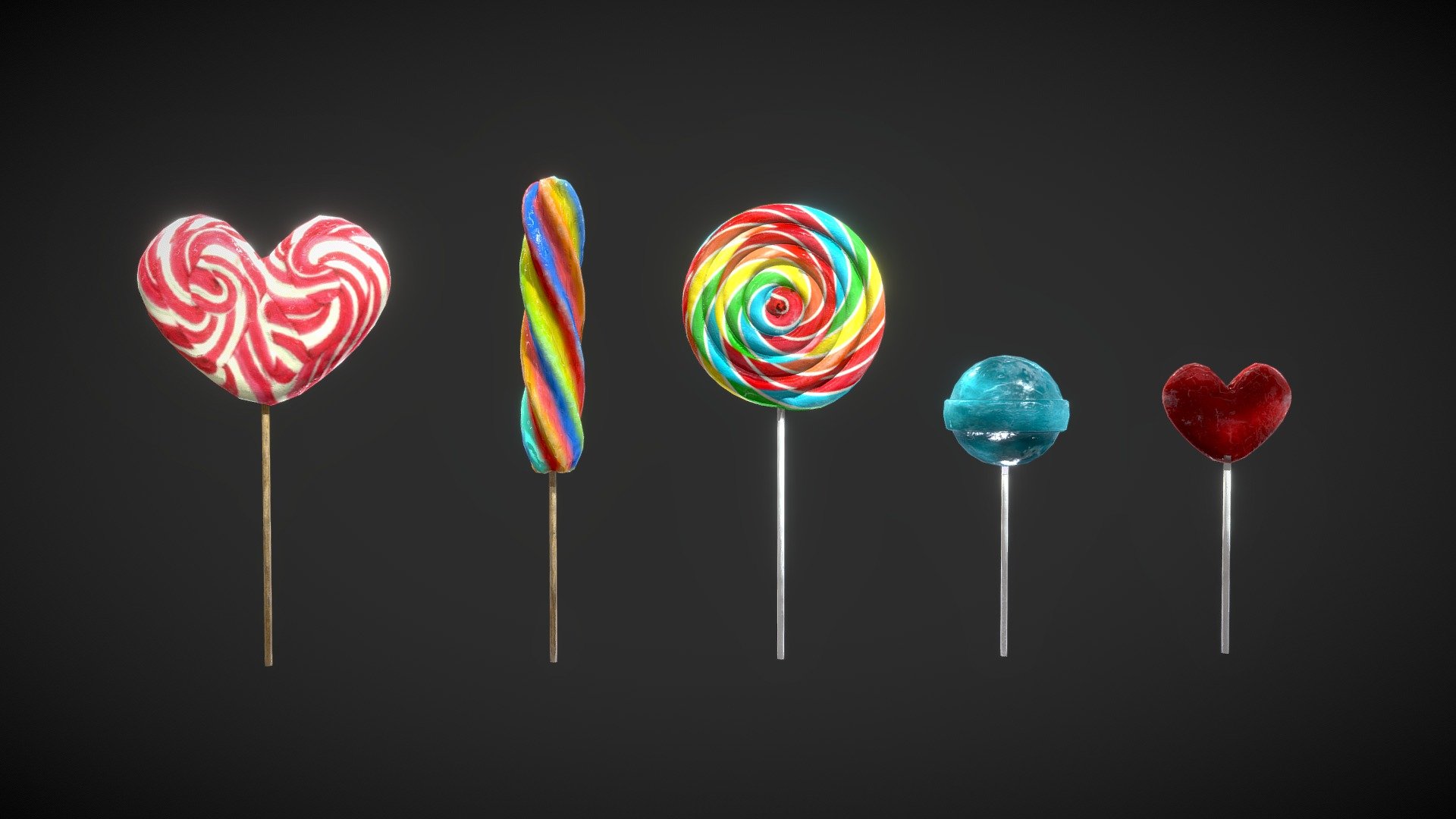 Lollipops 3d model