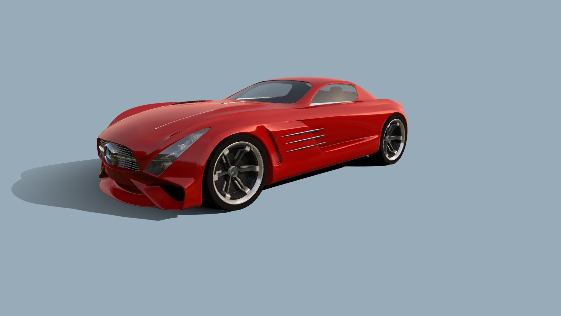 SLS AMG Gullwing conceptual reboot 3d model