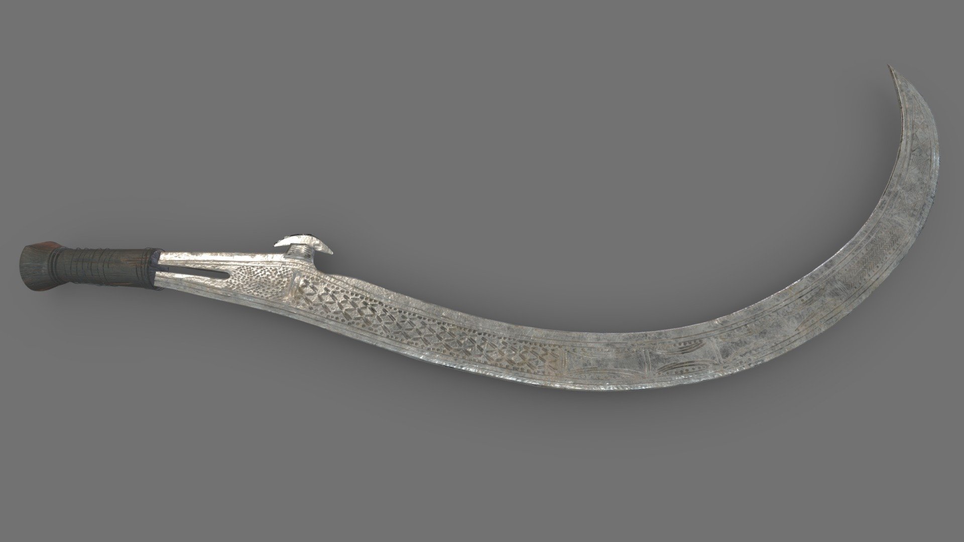 Mambele Sword Low Poly PBR Realistic 3d model