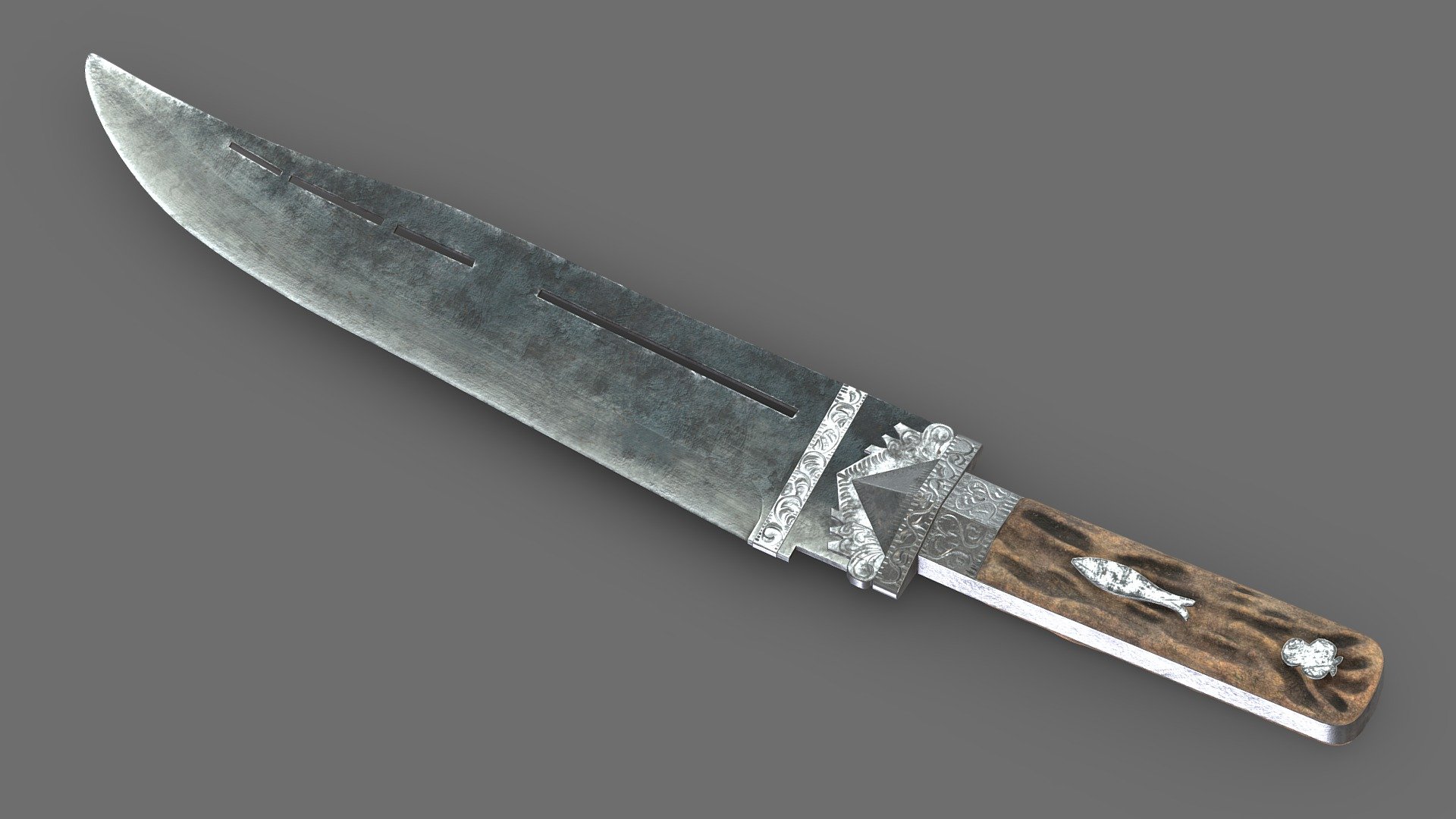 Malappuram Kathi Dagger Low Poly PBR 3d model