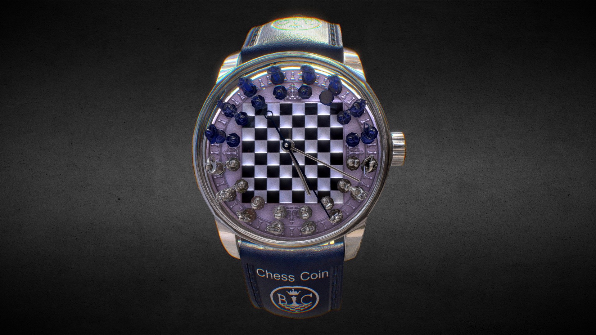 Chess crypto coin Watch 3d model