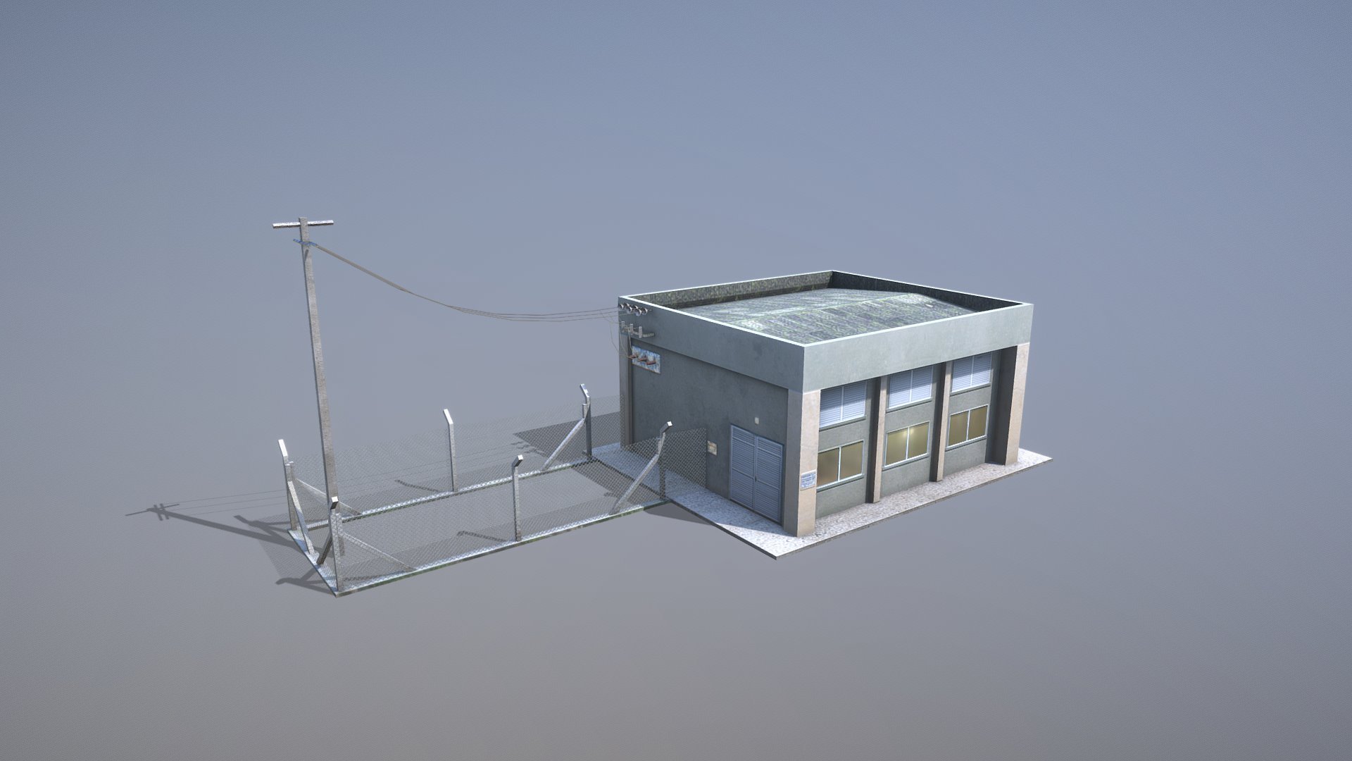 MilitaryBase_PortoVelho_PowerStation 3d model