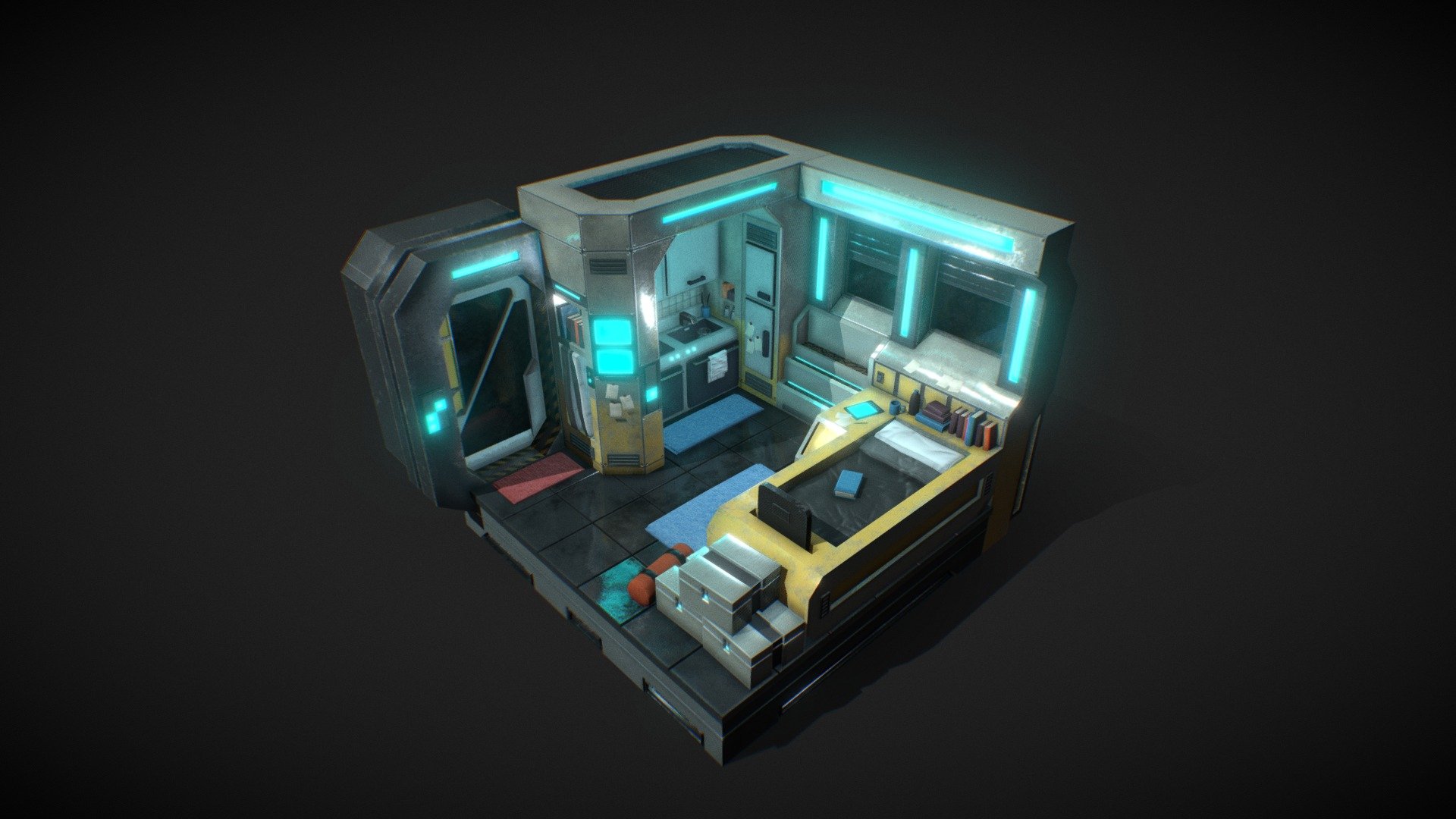 Sci Fi Room 3d model