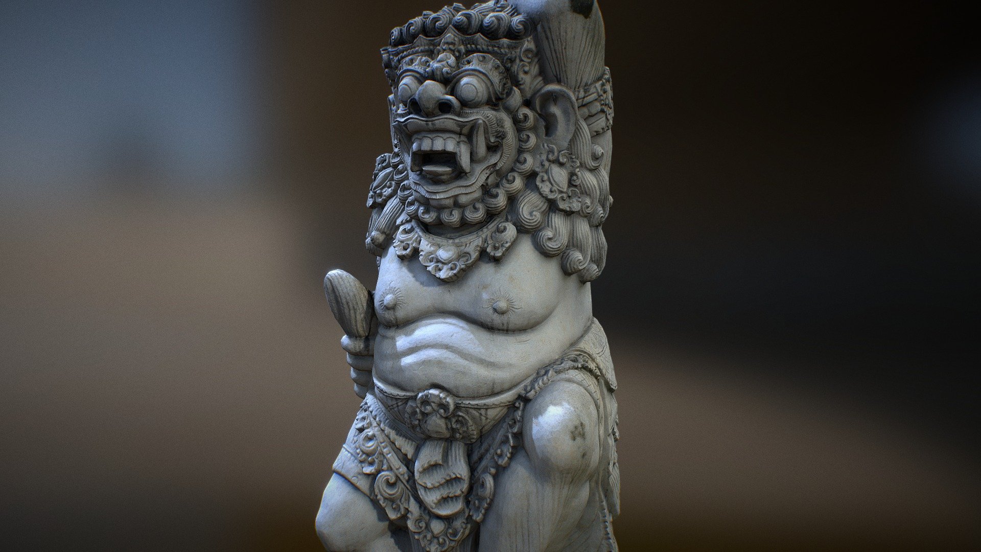 Bali-statue-013 3d model