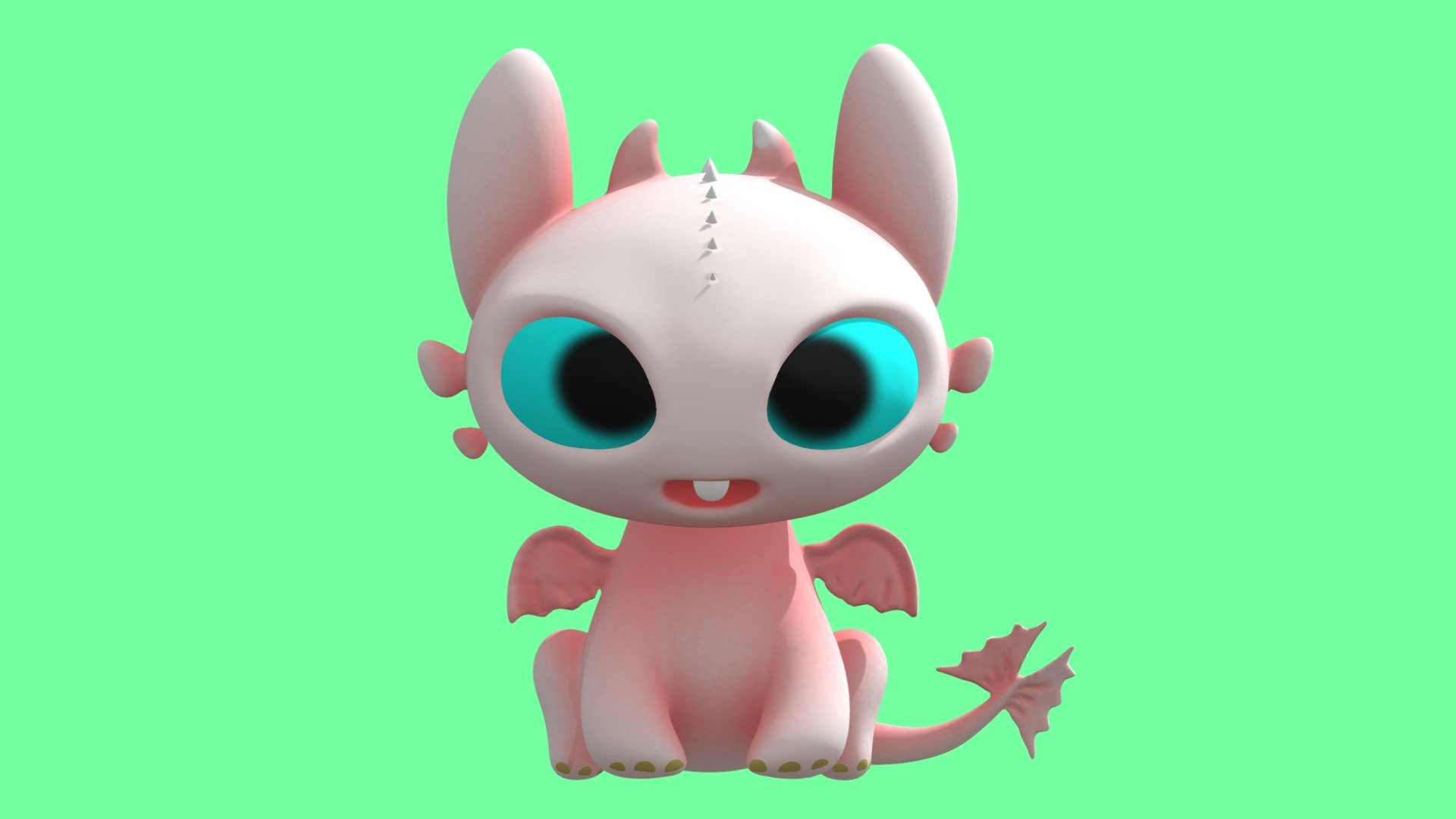 kawaii dragon (baby) 3d model