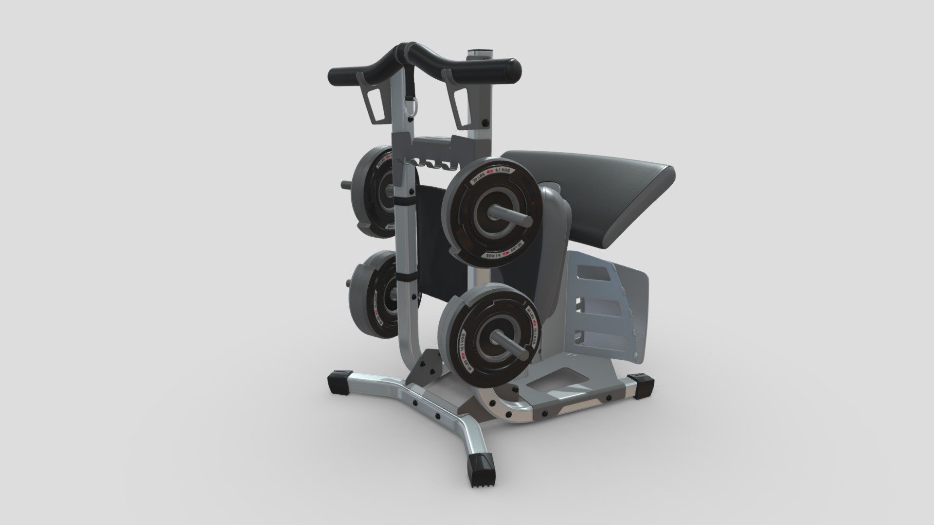 Bowflex Revolution Accessory Rack PBR 3d model