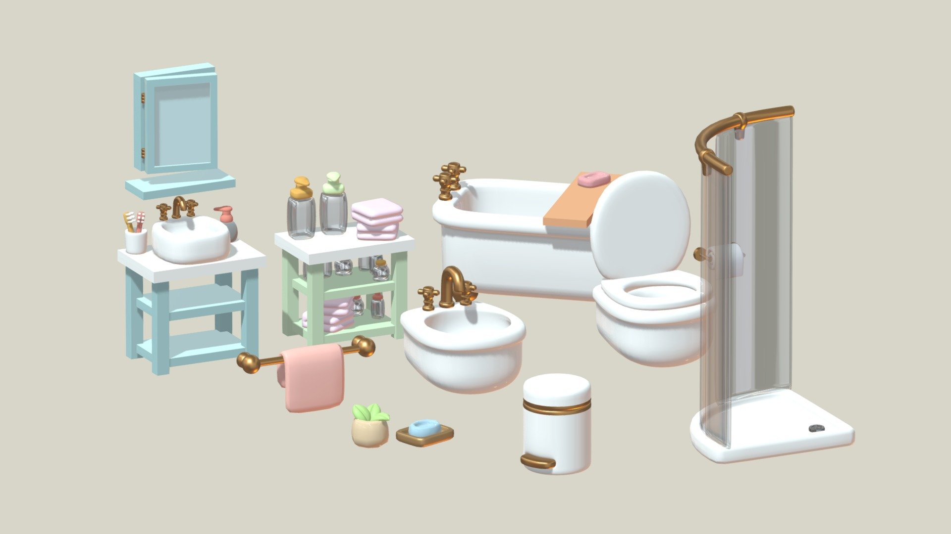 Bathroom Pack 3d model