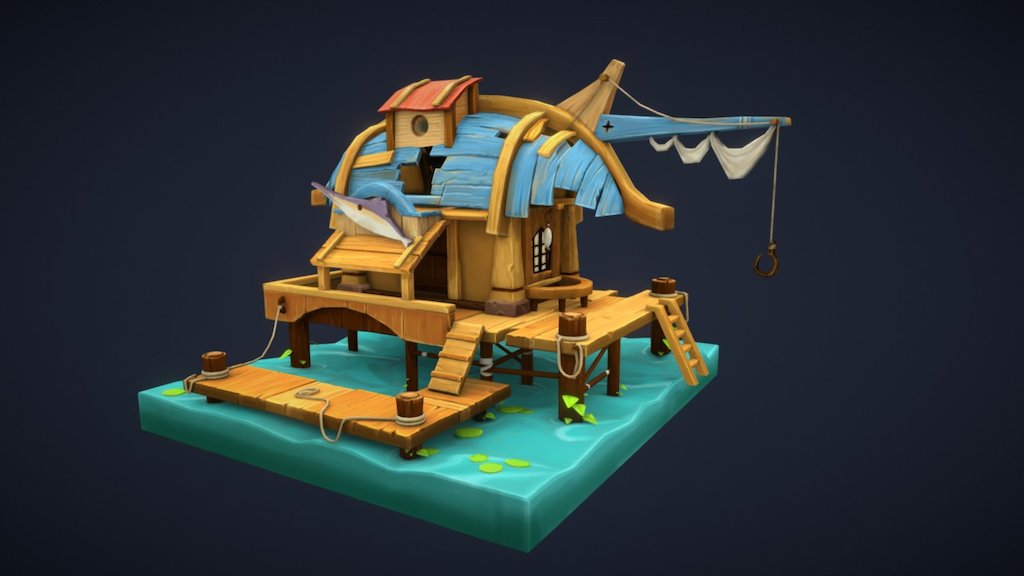 Fish house 3d model