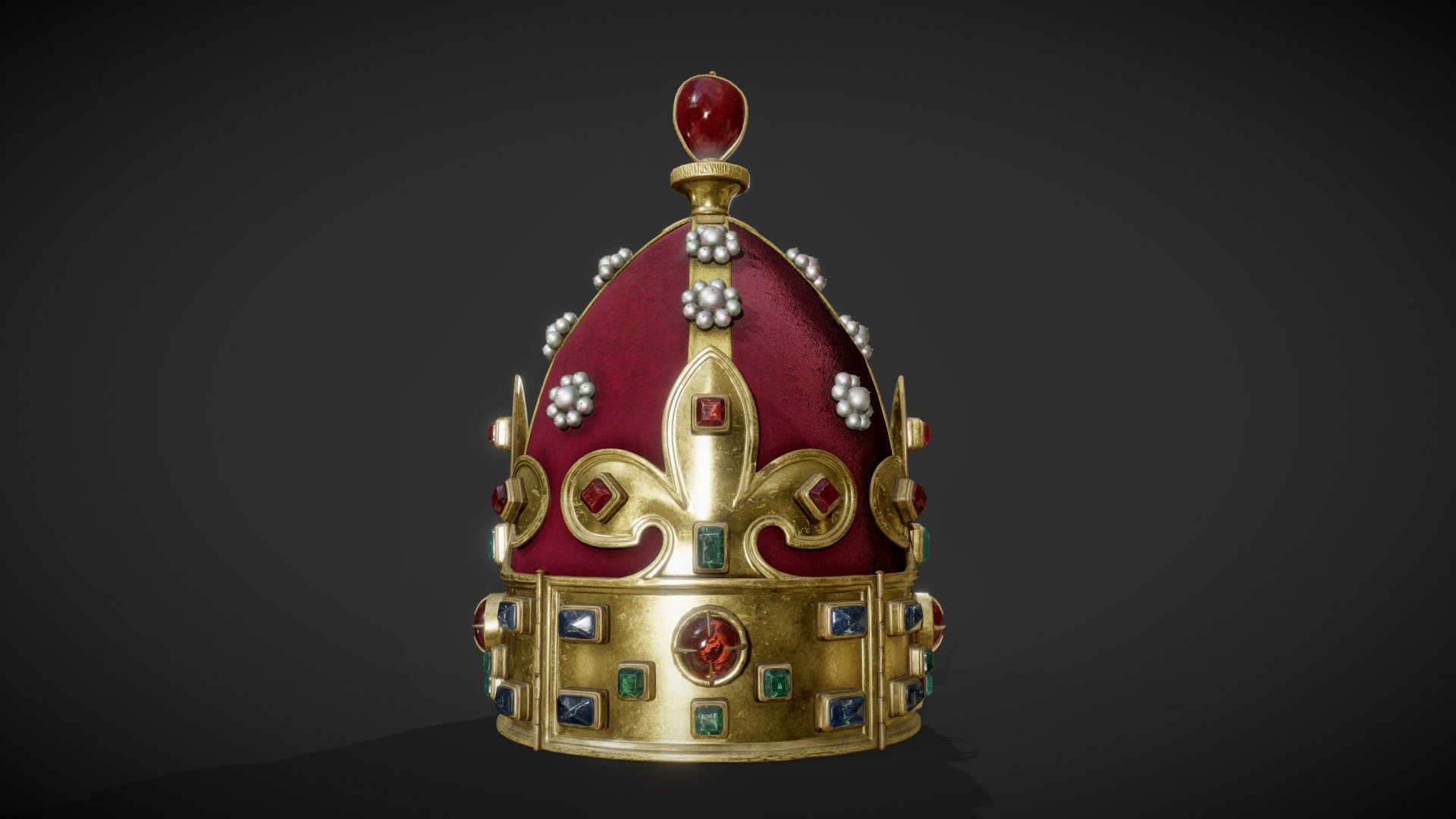 Coronation Crown of France 3d model