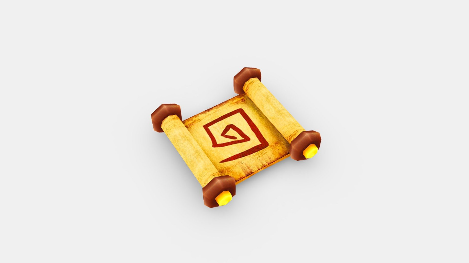 Cartoon Scroll 3d model