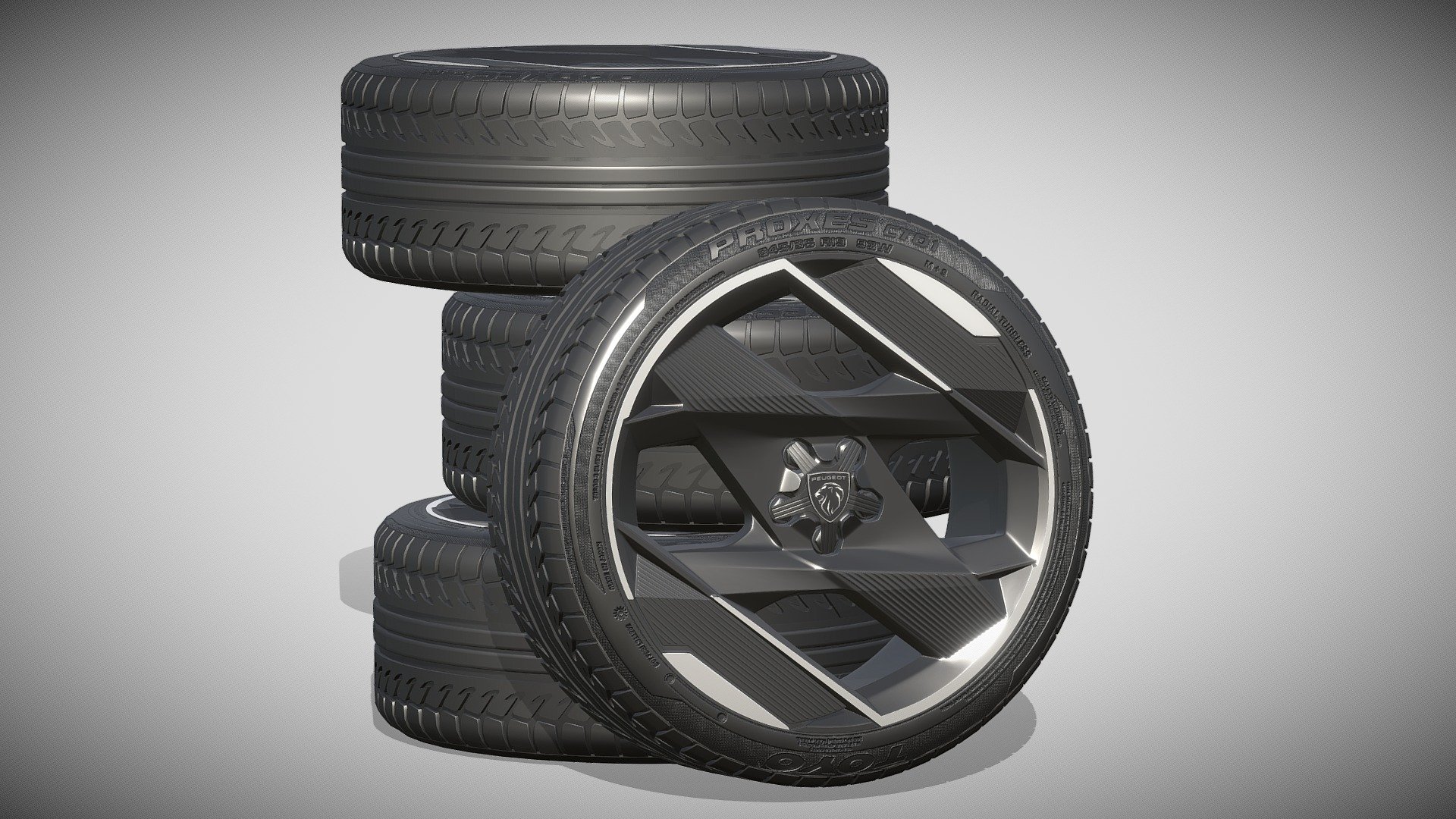 Peugeot wheels 3d model