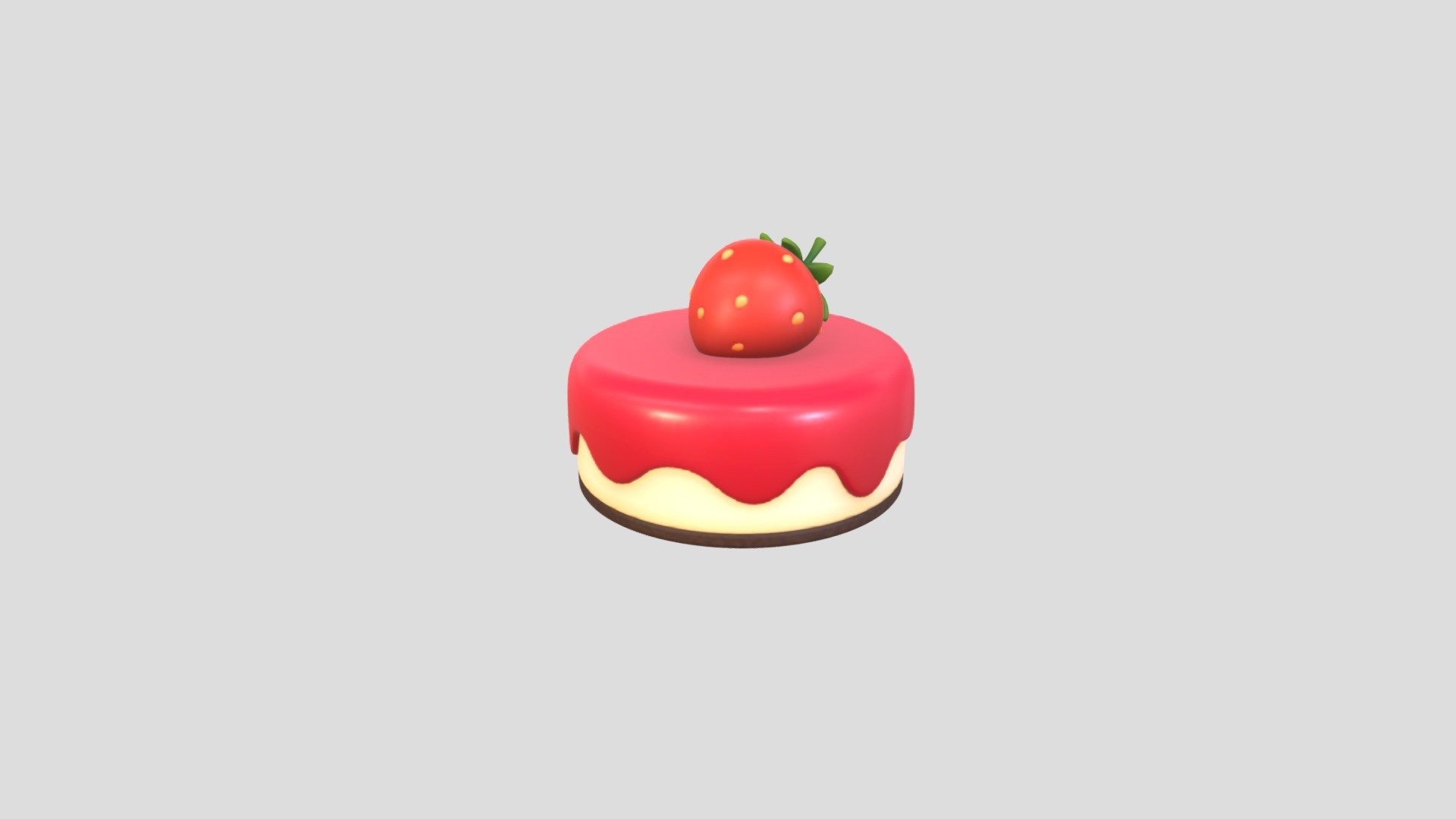 Prop209 Strawberry Cheesecake 3d model