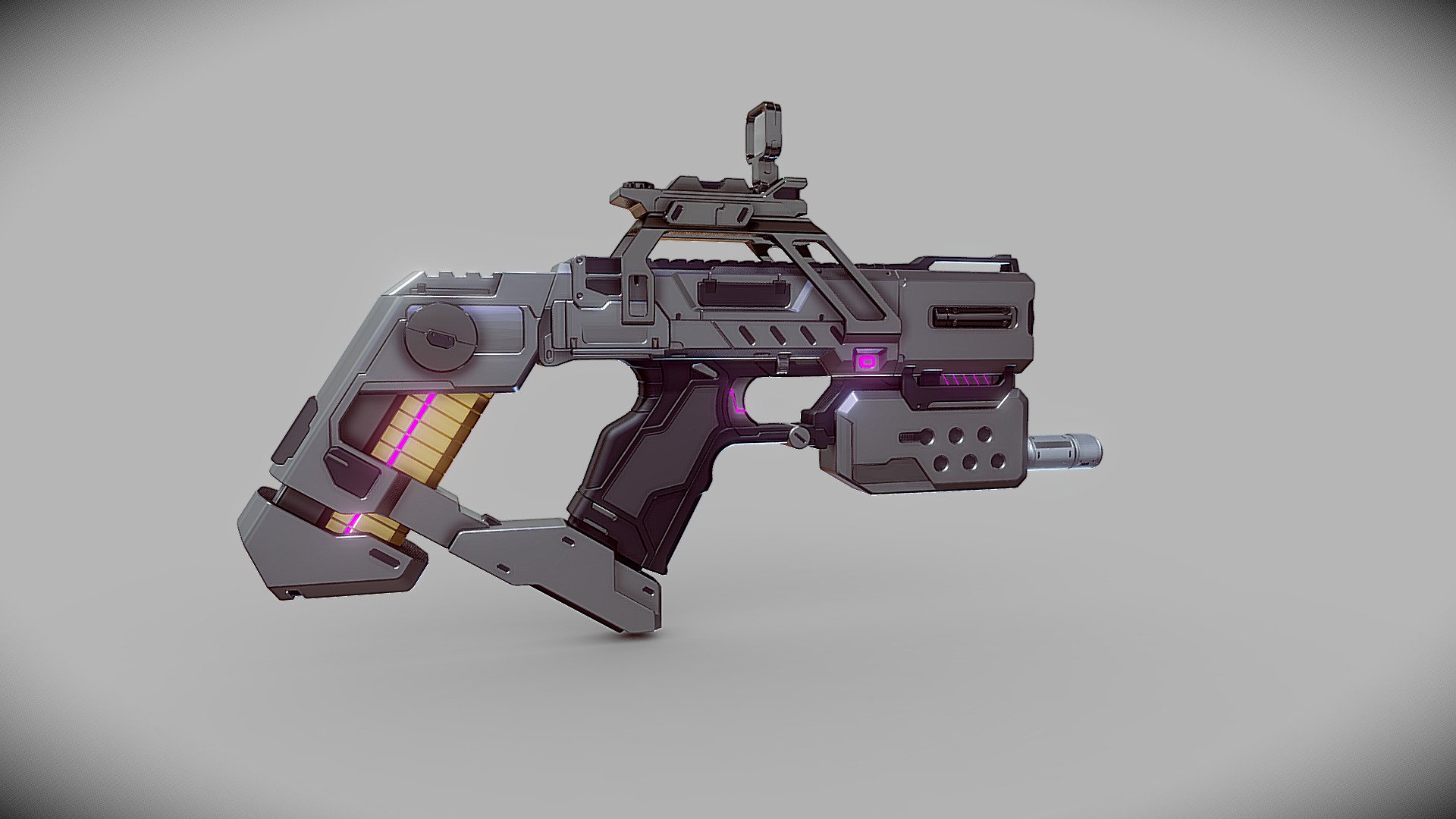 Procedural Generated SMG 3d model