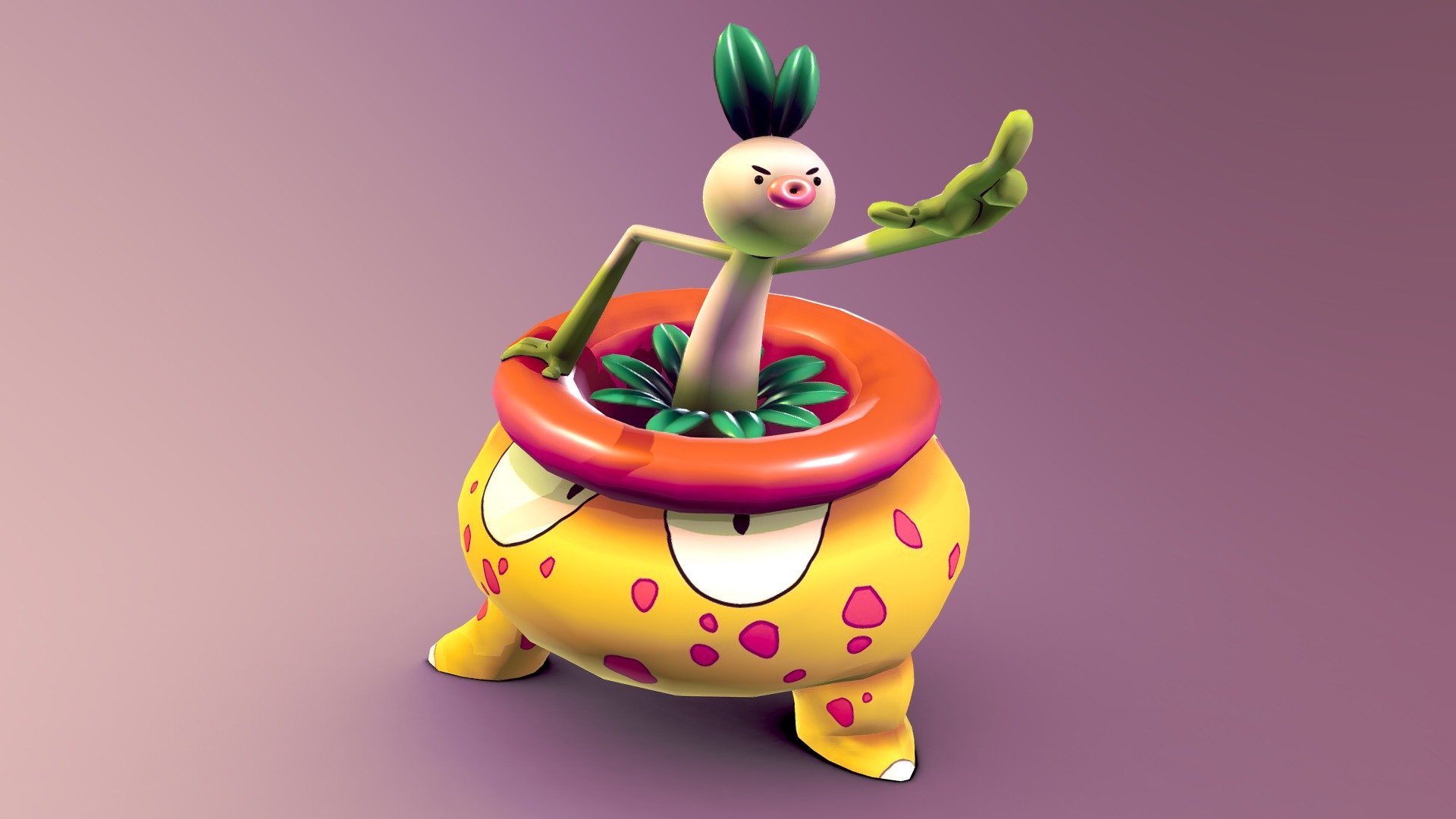 Leek and Lila 3d model