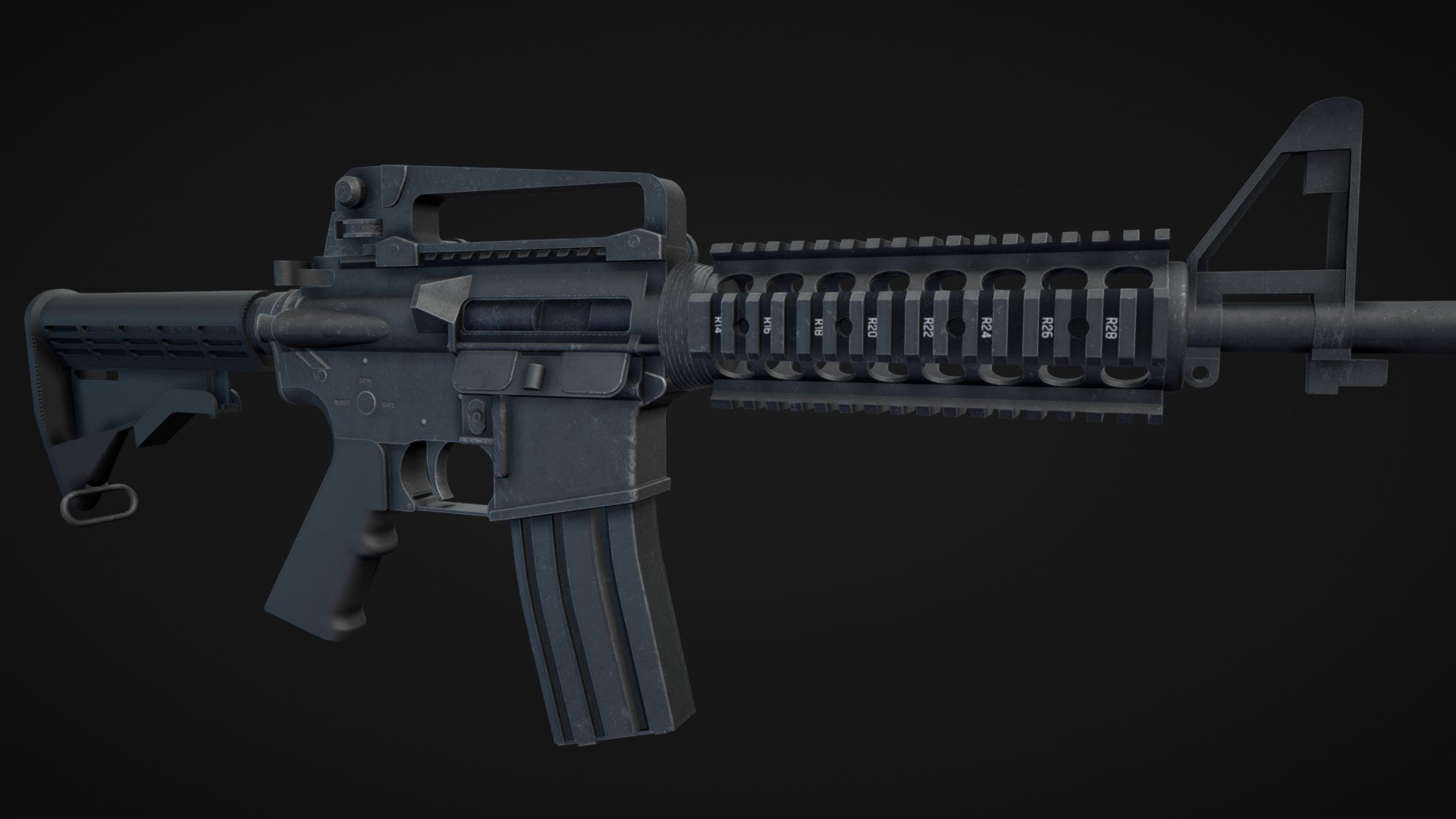 M4 Carbine Rifle 3d model