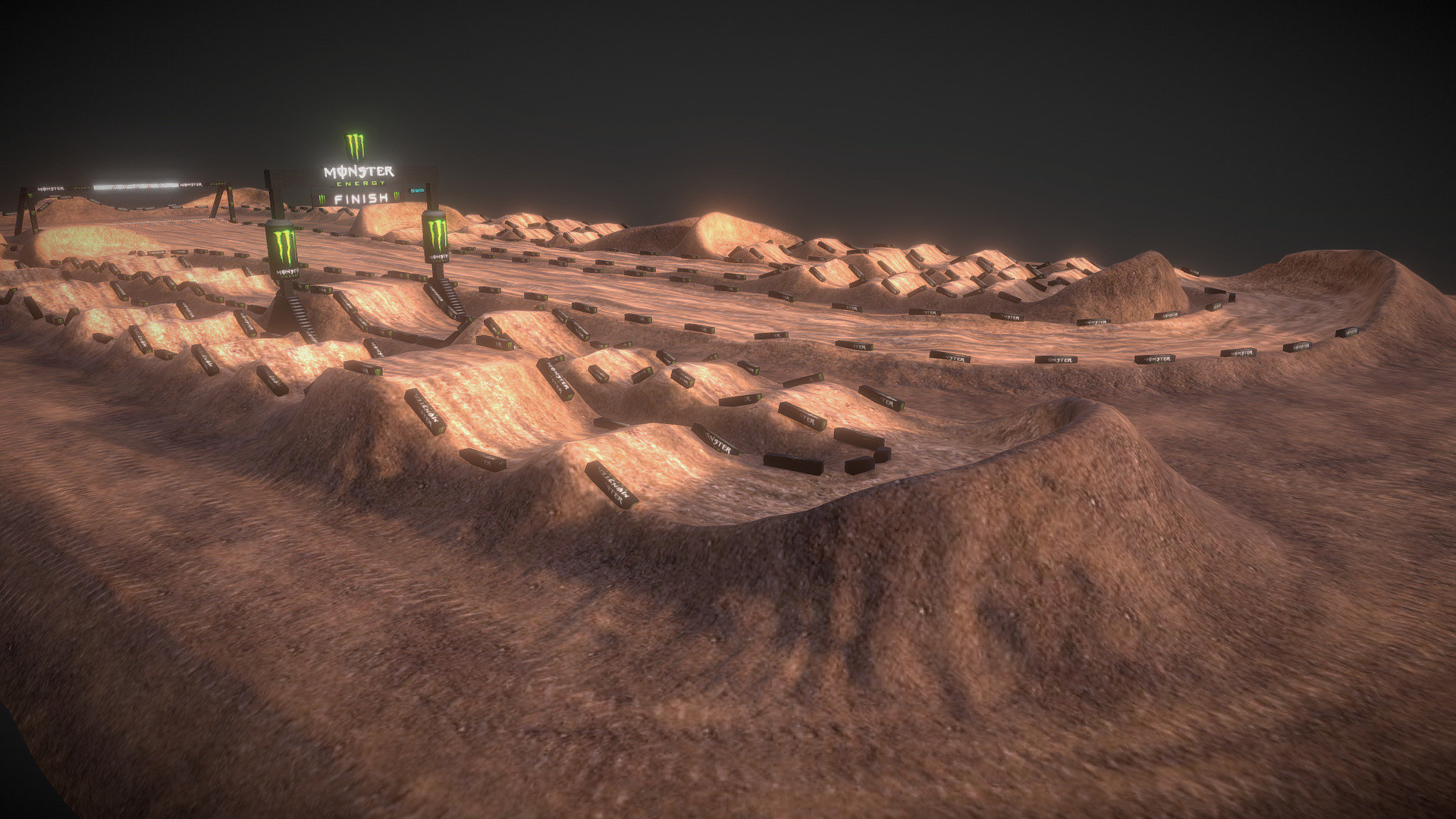 Motocross Track 3d model