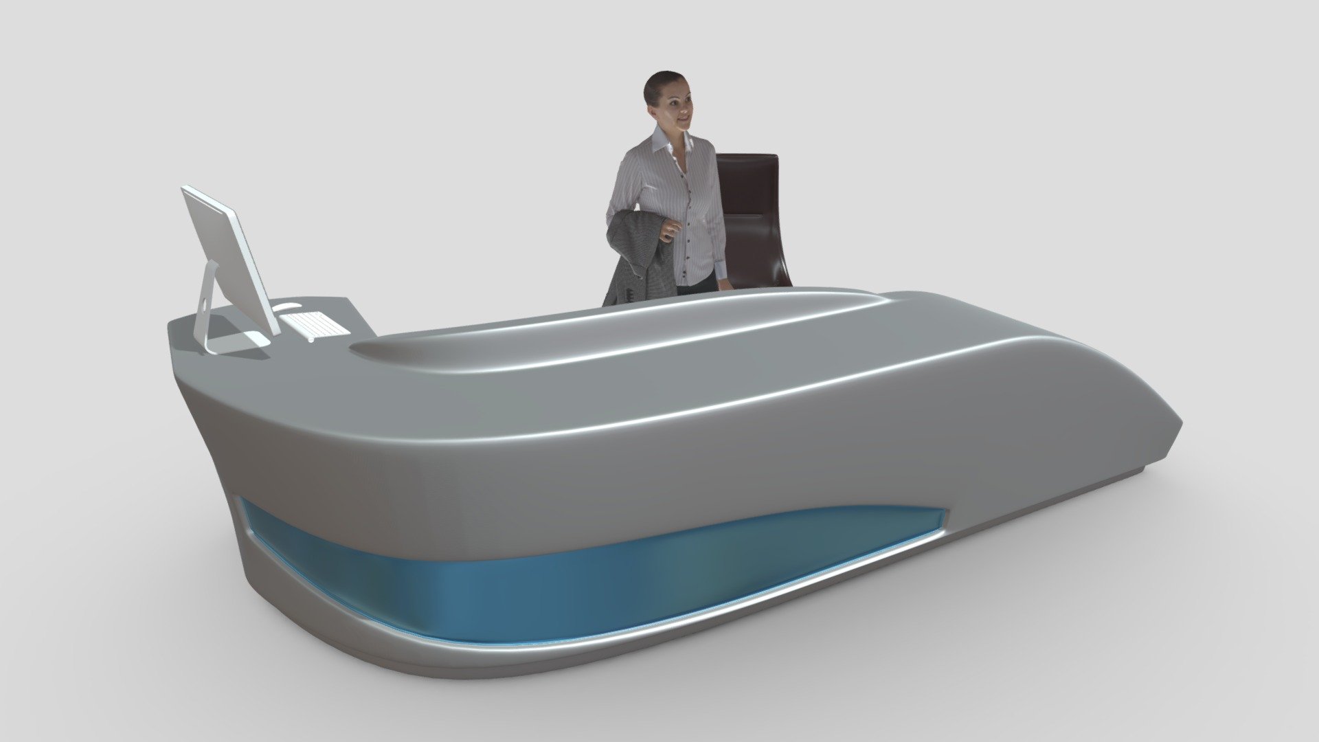 Reception Desk 3d model