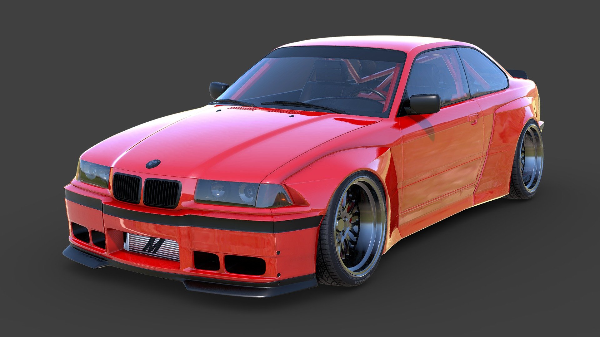 BMW E36 Coupe Street 3d model