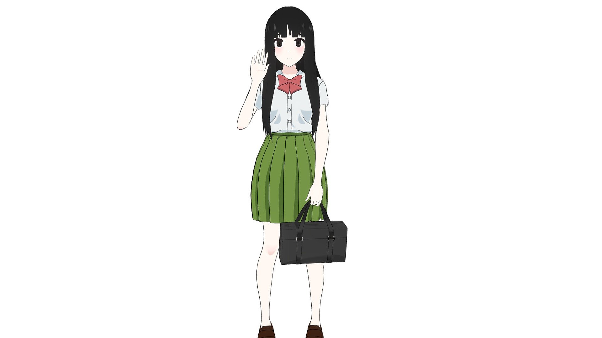 Student girl 3d model