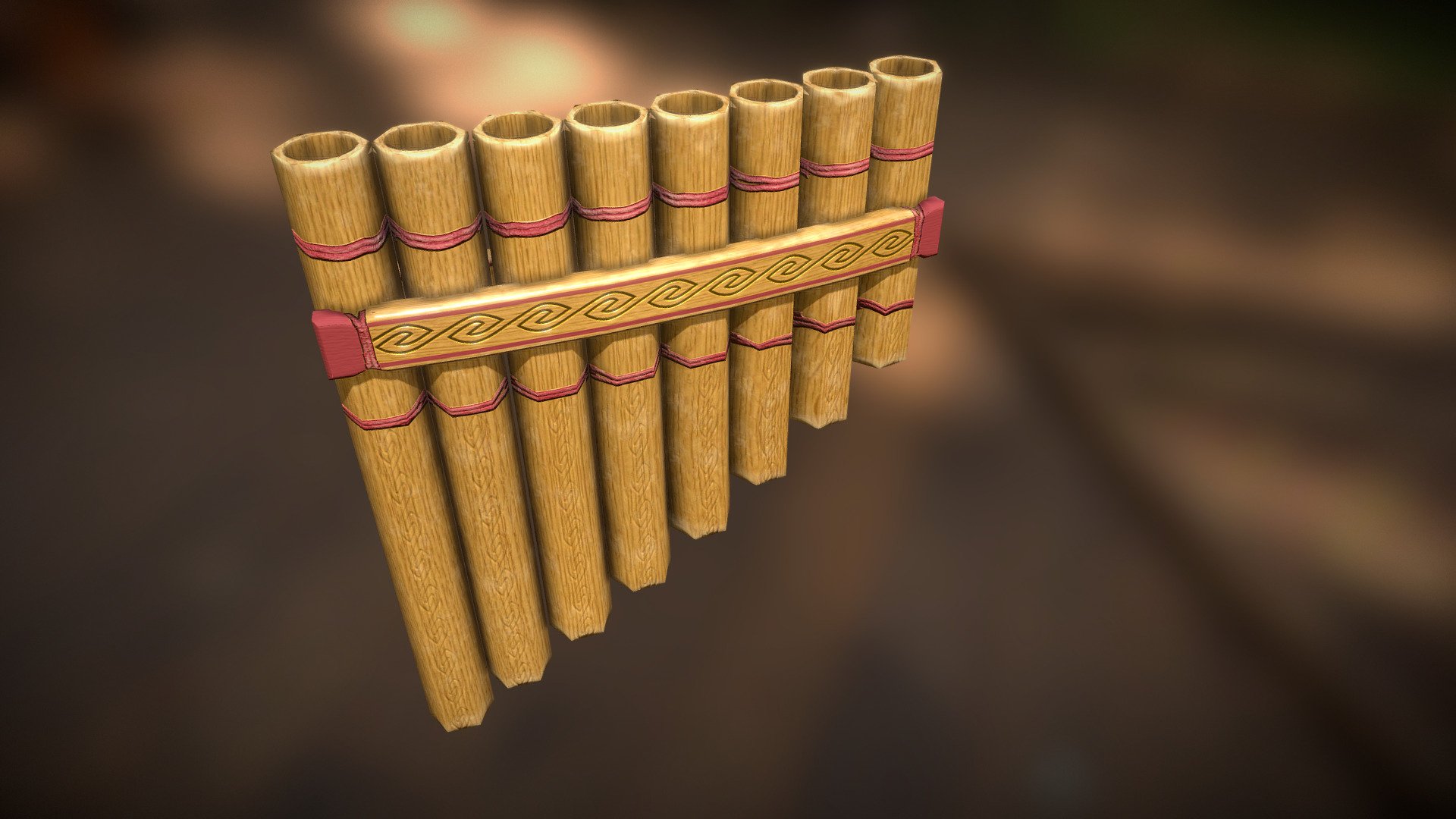 Pan Pipes 3d model