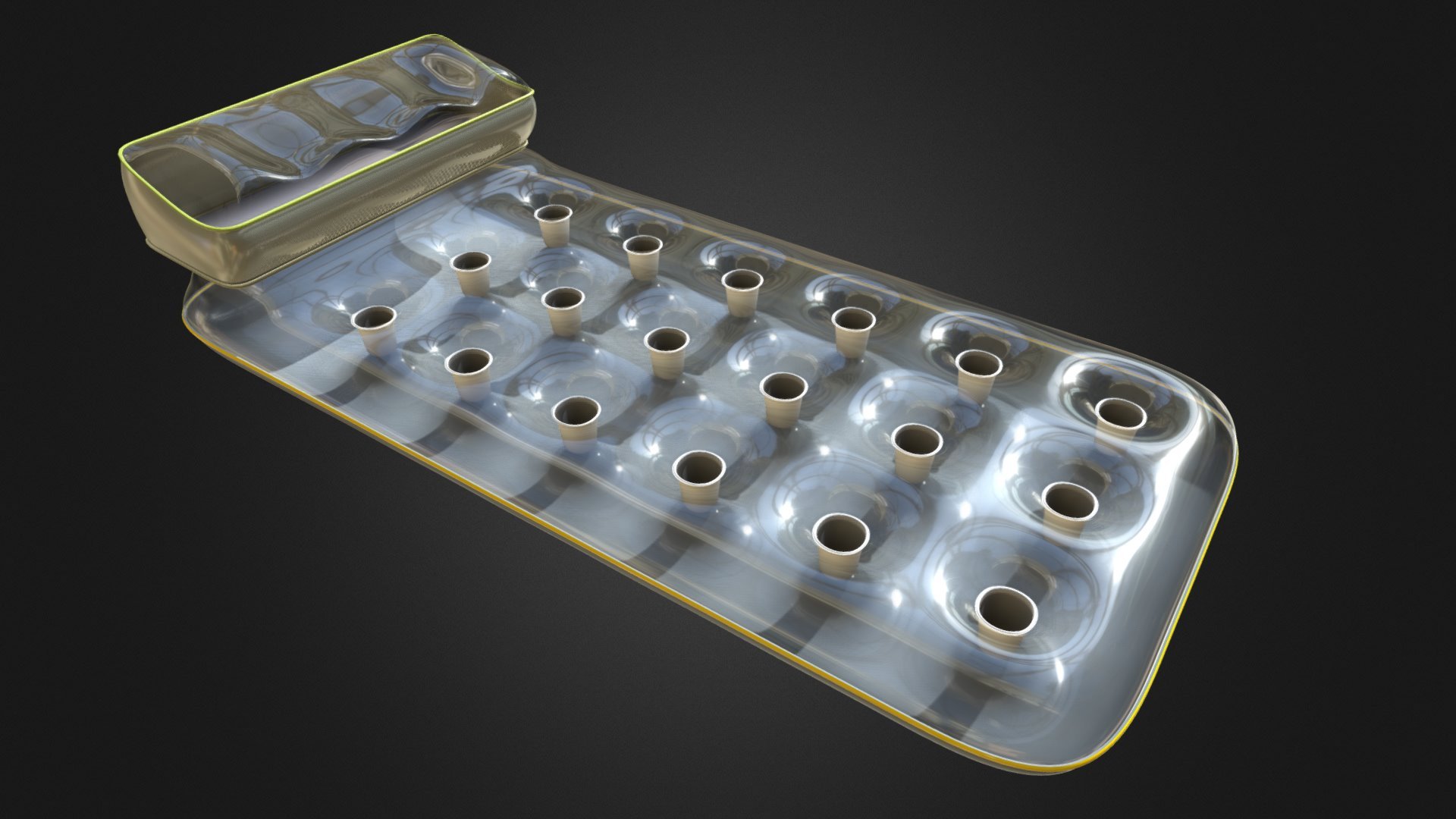 Pool air mattress 3d model