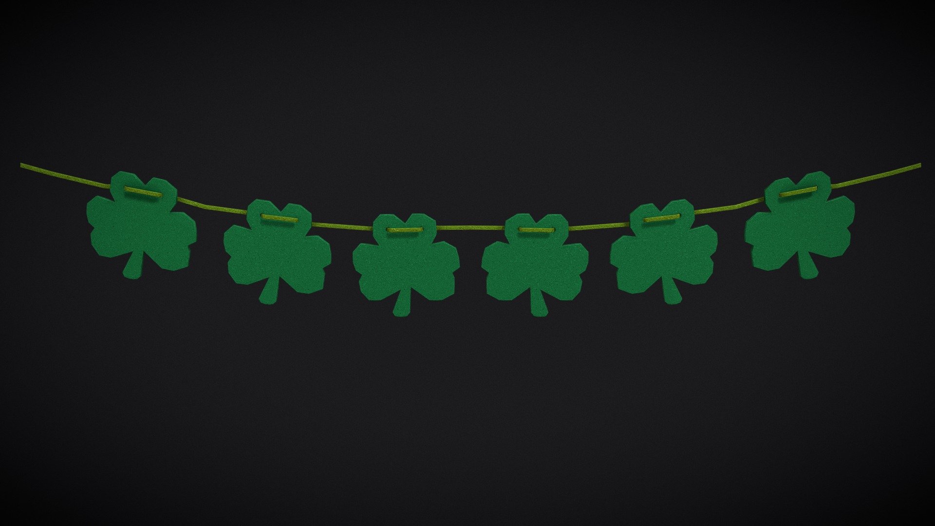 Clover_Hanging_Banner 3d model