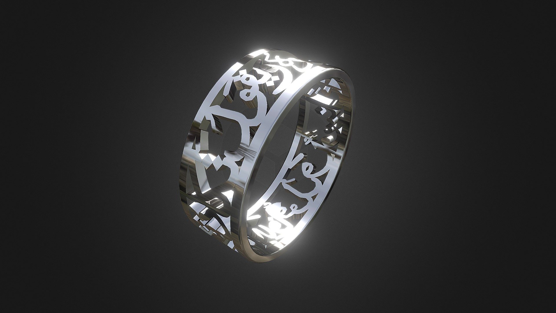 Arabic Calligraphy Design 3d model