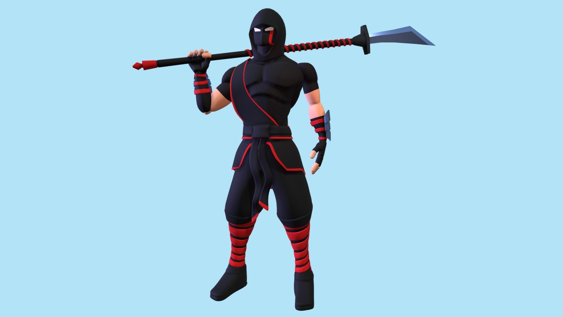 Stylized ninja 3D model 3d model